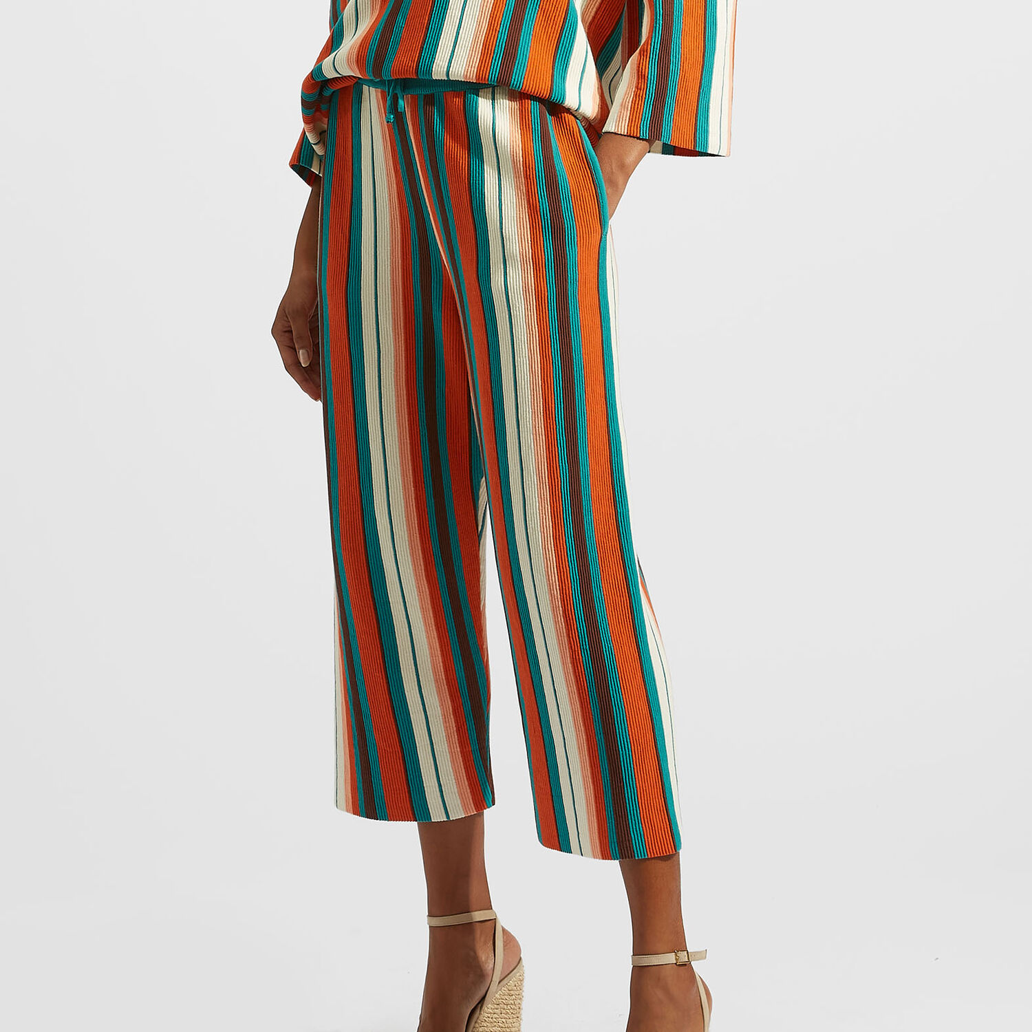 La Doublej Bay Drawstring Trousers In Multicolor Rosso