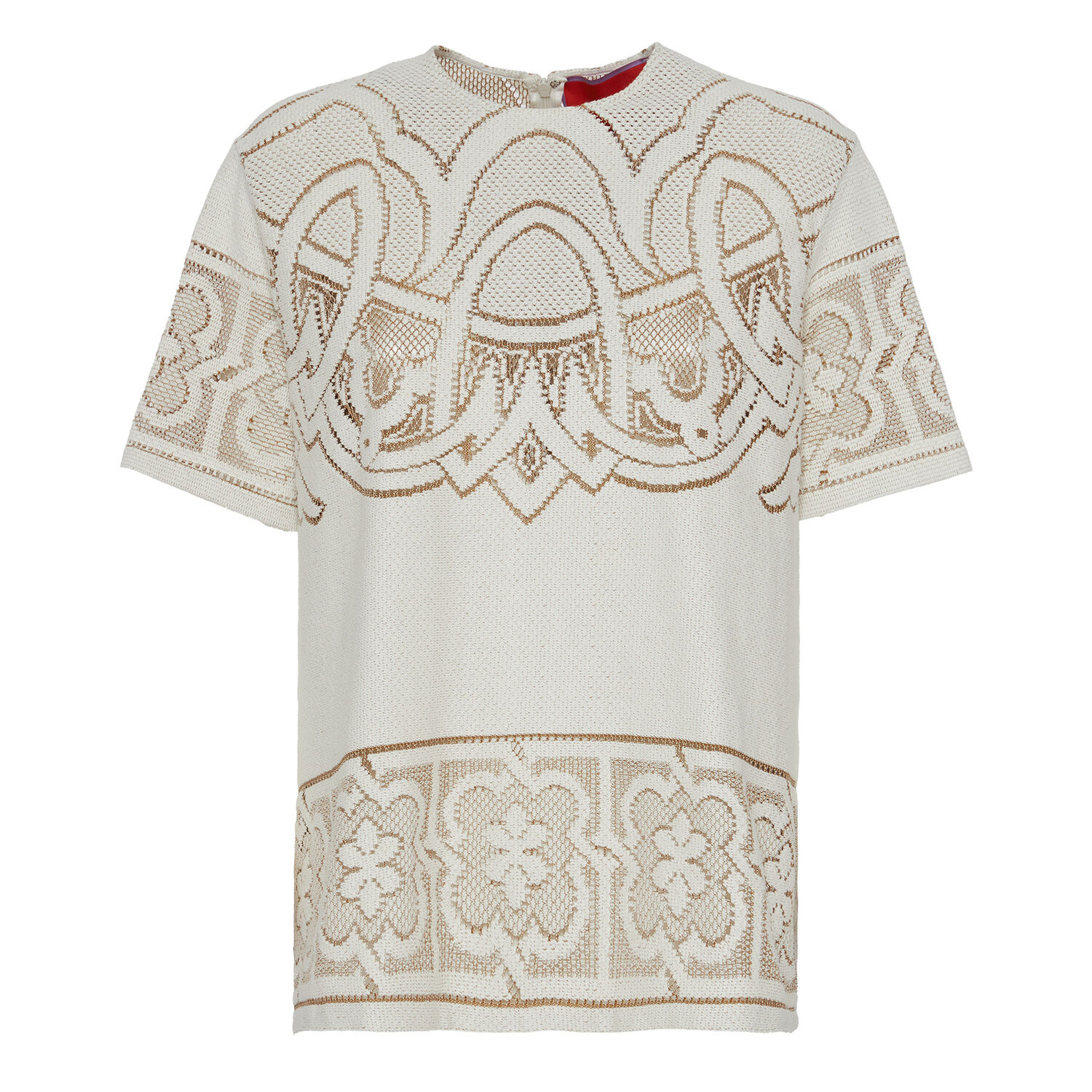 La Doublej Lacey House T-shirt In Solid White Smoke