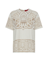 La DoubleJ Lacey House T-Shirt Solid White Smoke TSH0035EMB006SOLIDWH02
