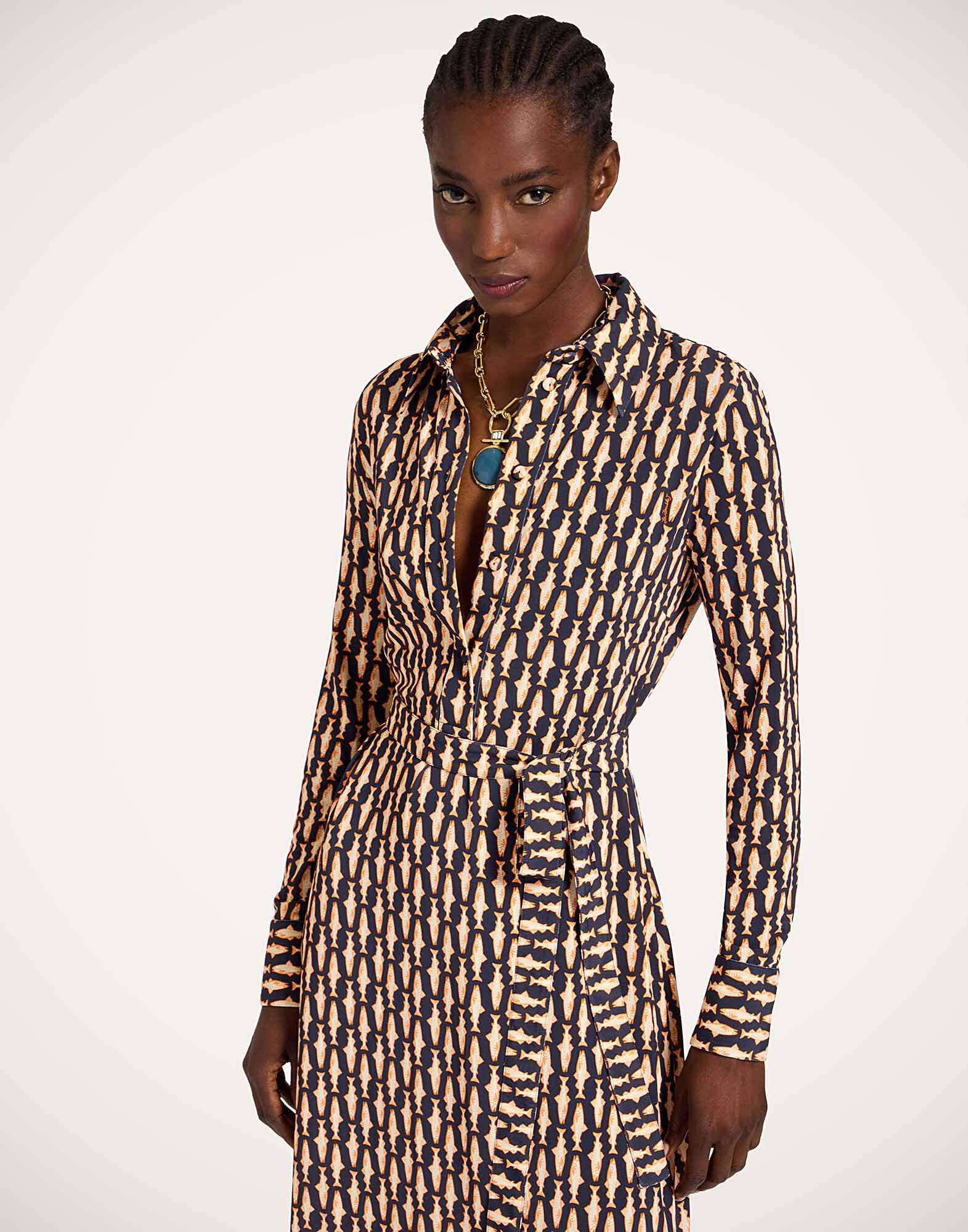 La DoubleJ Perry Street Dress Pesciolini Blue DRE0908JER027PES04BU03