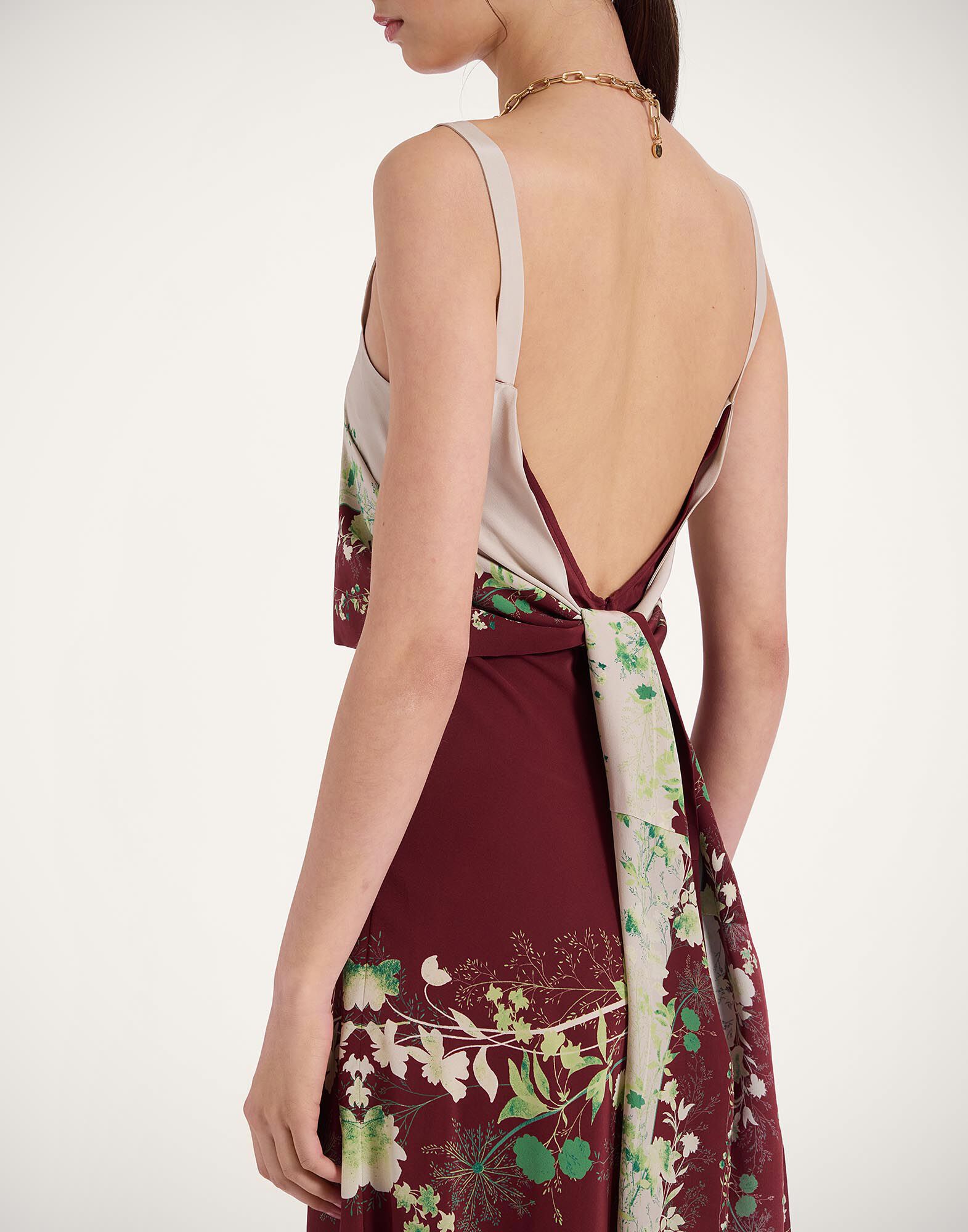 La DoubleJ Slip-Around Dress Woodland Plac&eacute;e Burgundy DRE0562CRE002WOD01RE02