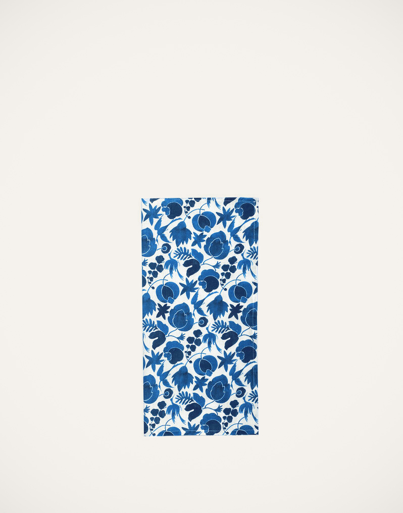 La DoubleJ Large Napkins Set Of 2 La DoubleJ Large Napkins Set Of 2 Wildbird Blu Small NAP0006LIN001CER0009