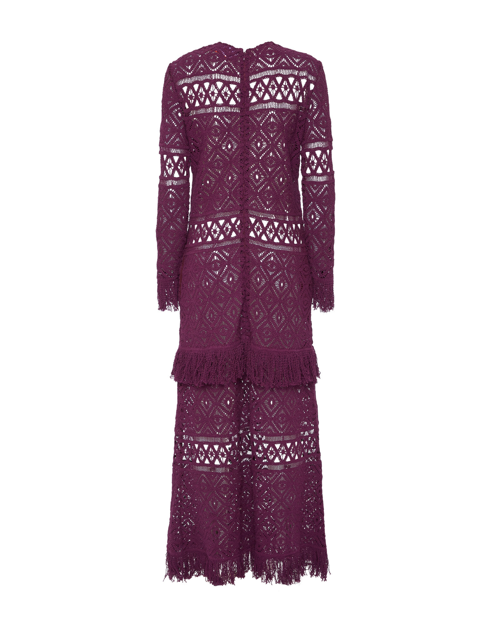 La DoubleJ Lacey Long Sleeve Swing Dress Plaza Purple DRE0681JCQ080PLA03PU01