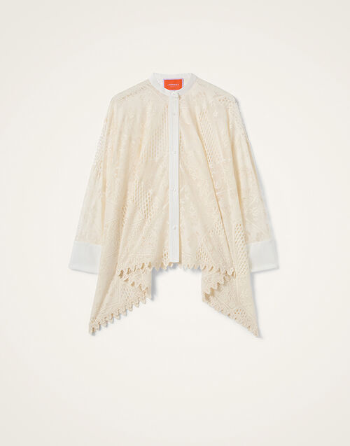 La DoubleJ Lacey Foulard Shirt Solid Ecru SHI0167LAC008SOLIDBR05