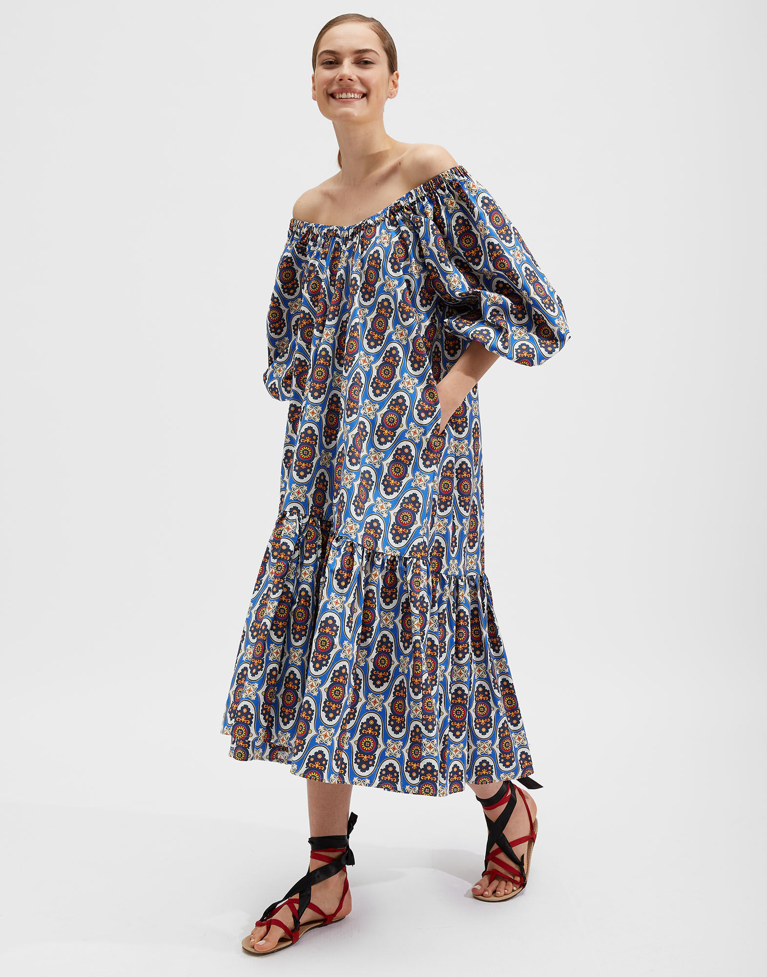 LaDoubleJ Paloma Dress Amalfi DRE0145COT001AMA0001