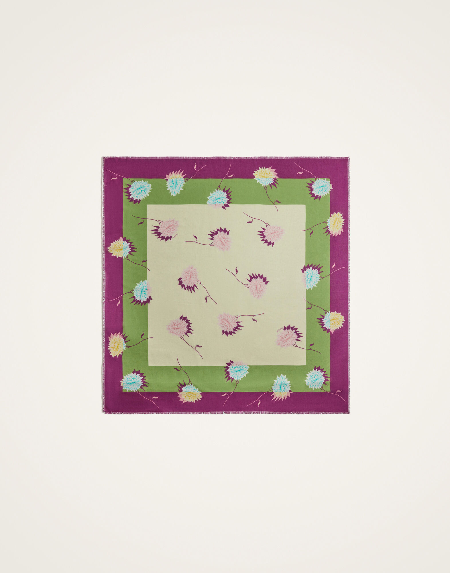 La DoubleJ Foulard 120 Derby Plac&eacute;e Multicolor SCA0049MOS001DER03MU01