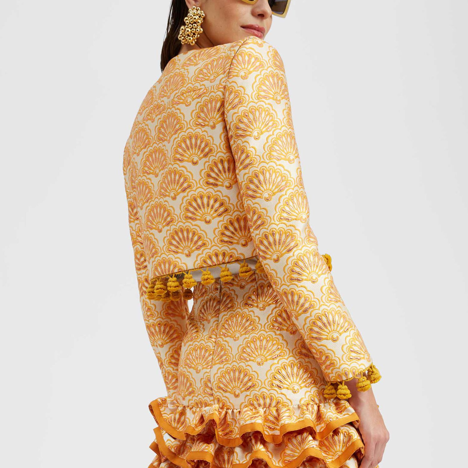 La Doublej Bijoux Jacket In Fans Gold
