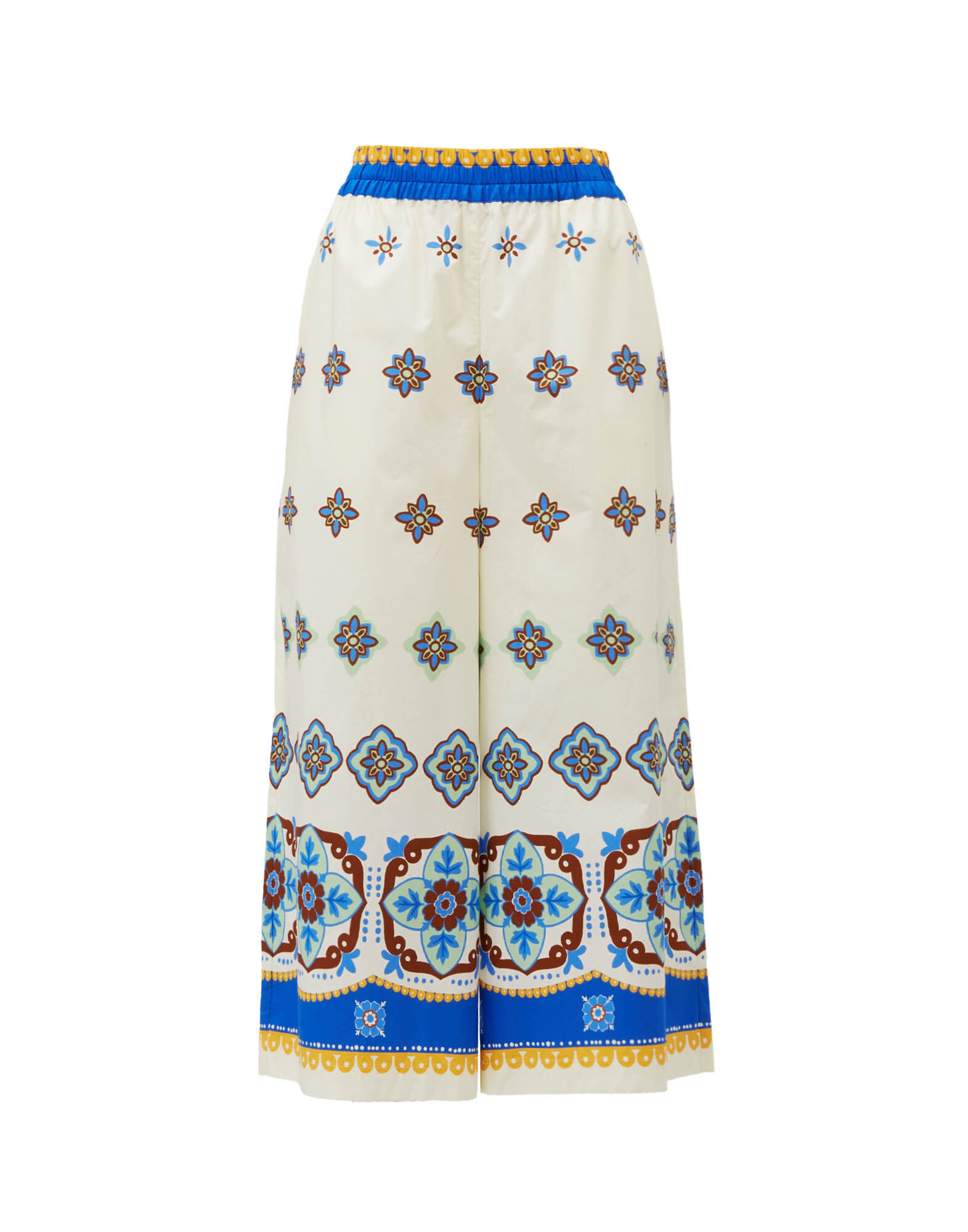 La DoubleJ Cortile Pants Tiles Degrade Placed White TRO0082COT015TIL02WH01