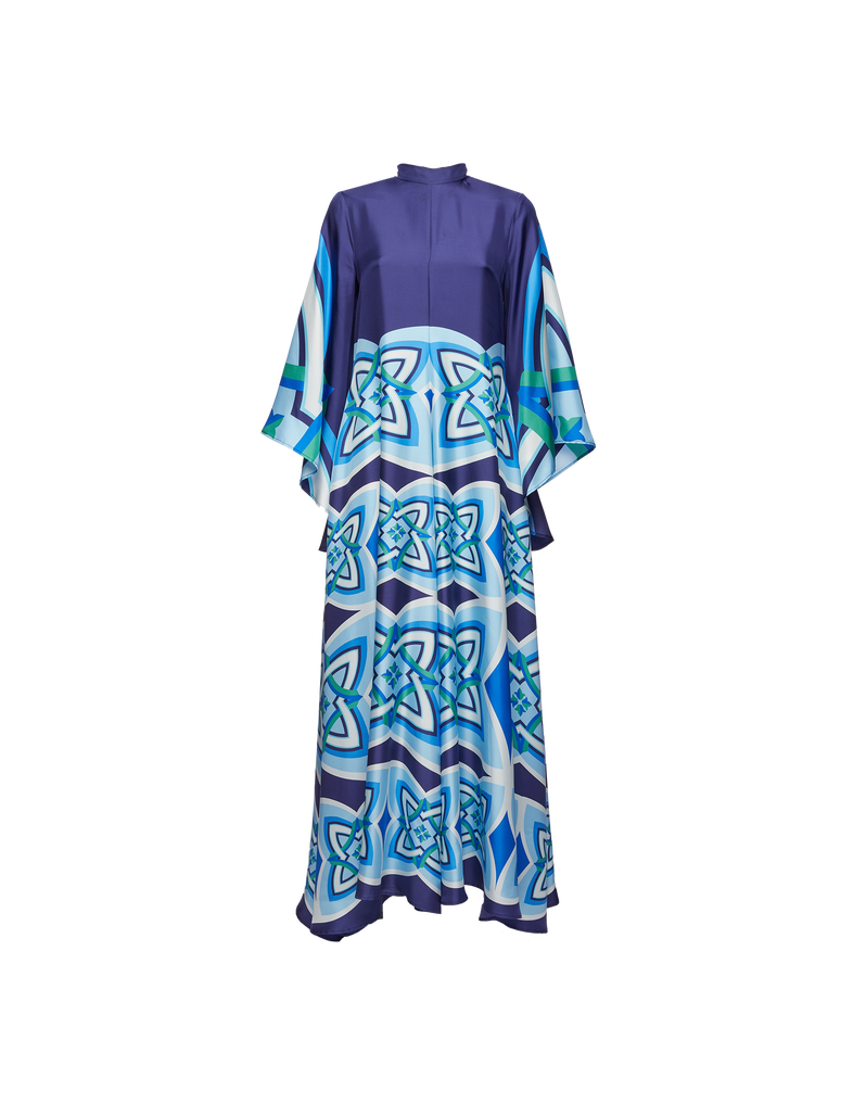 La DoubleJ Magnifico Dress La DoubleJ Magnifico Dress Lakshmi Placed Blu DRE0232VIS004LAK02BU03