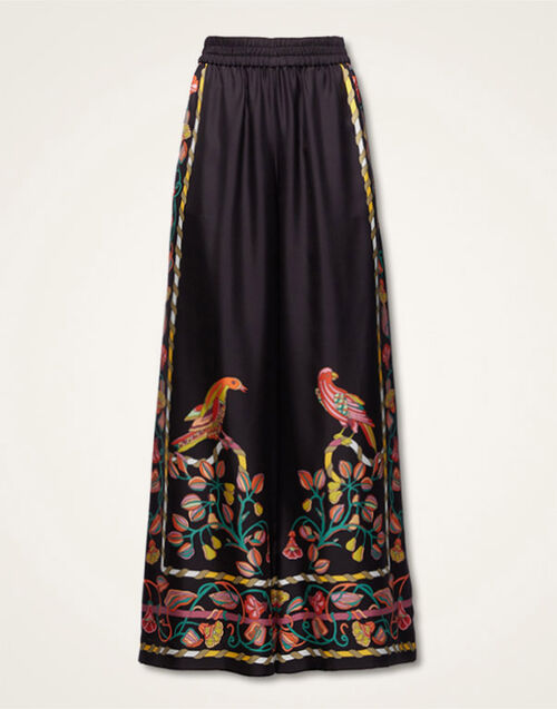 La DoubleJ Palazzo Pants Borboni Placée Nero TRO0026SIL006BRN02BL01