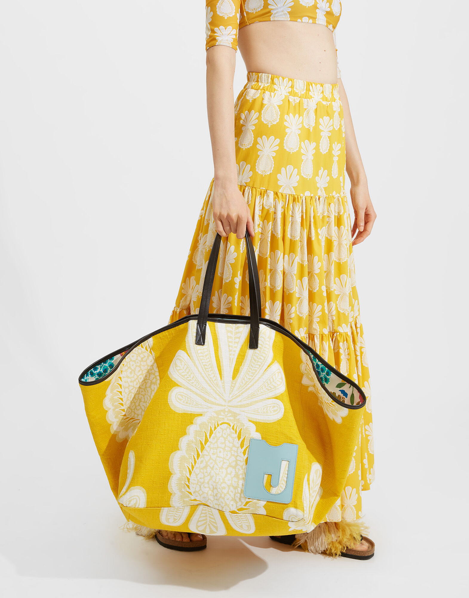 LaDoubleJ Big Mama Tote Bag Big Pineapple BAG0003COT005PNP0001
