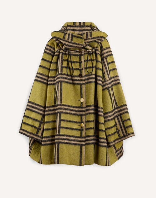 La DoubleJ New Town Cape Kells Check Green JAC0215WOL038KEL02GR02