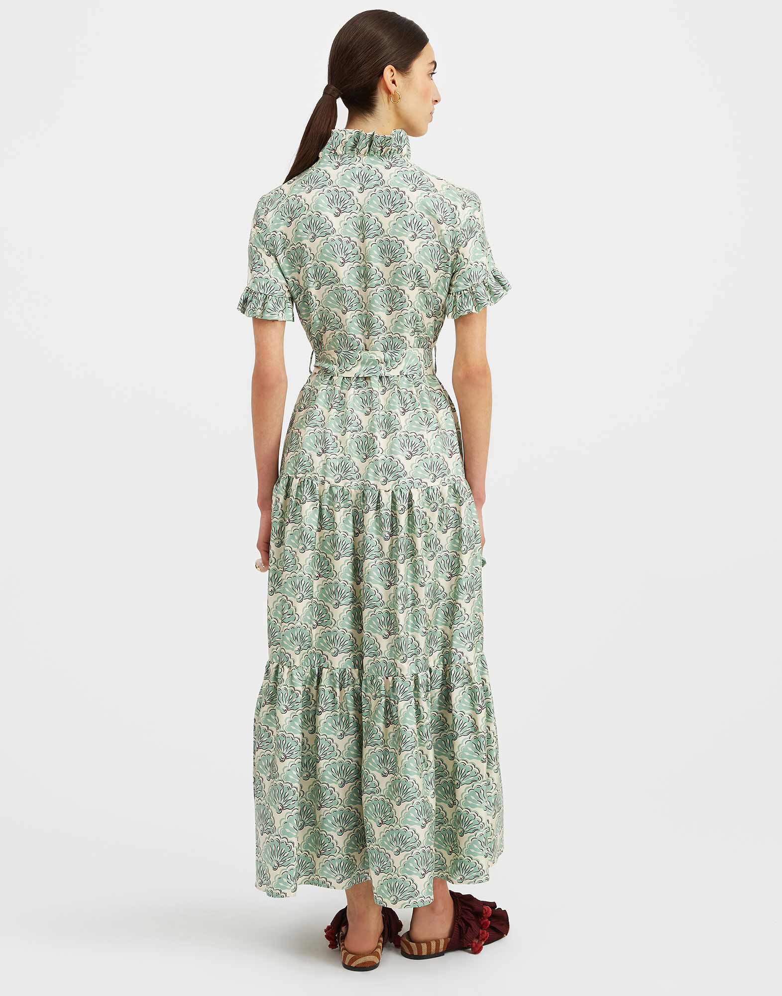 La DoubleJ Long And Sassy Dress Fans Mint DRE0017SIL001FAN01GR11