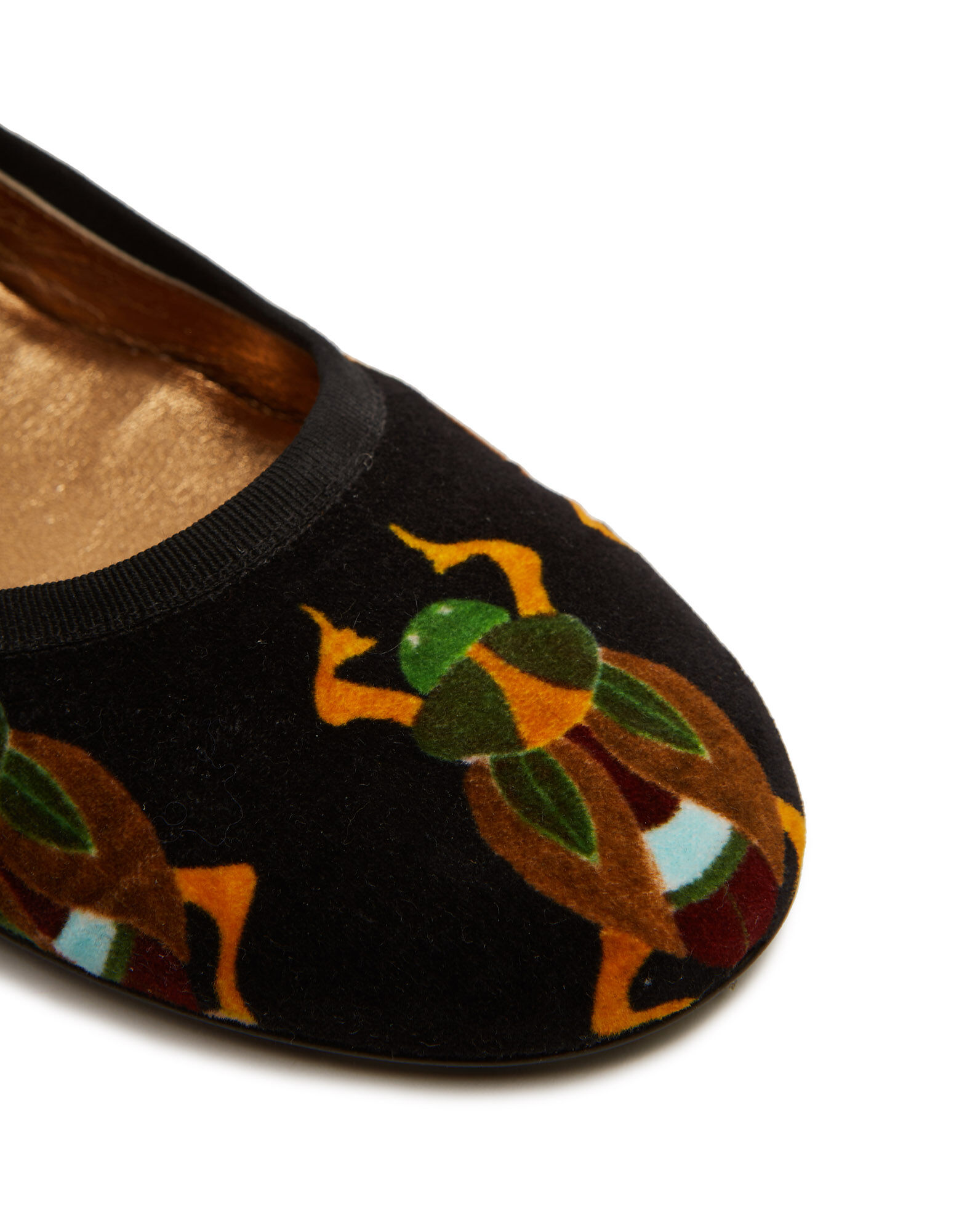 Winter Ballerina Flats in Scarab Black for Women La DoubleJ