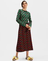 LaDoubleJ Bee Dress LaDoubleJ Bee Dress Geometrico Verde/Ping Pong Multi DRE0096KNI011PIN0003