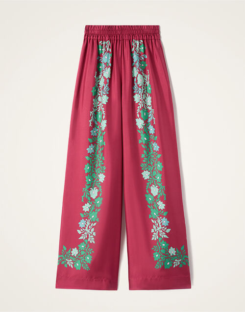 La DoubleJ Palazzo Pants Regalia Plac&eacute;e Red TRO0026SIL006REG02RE01