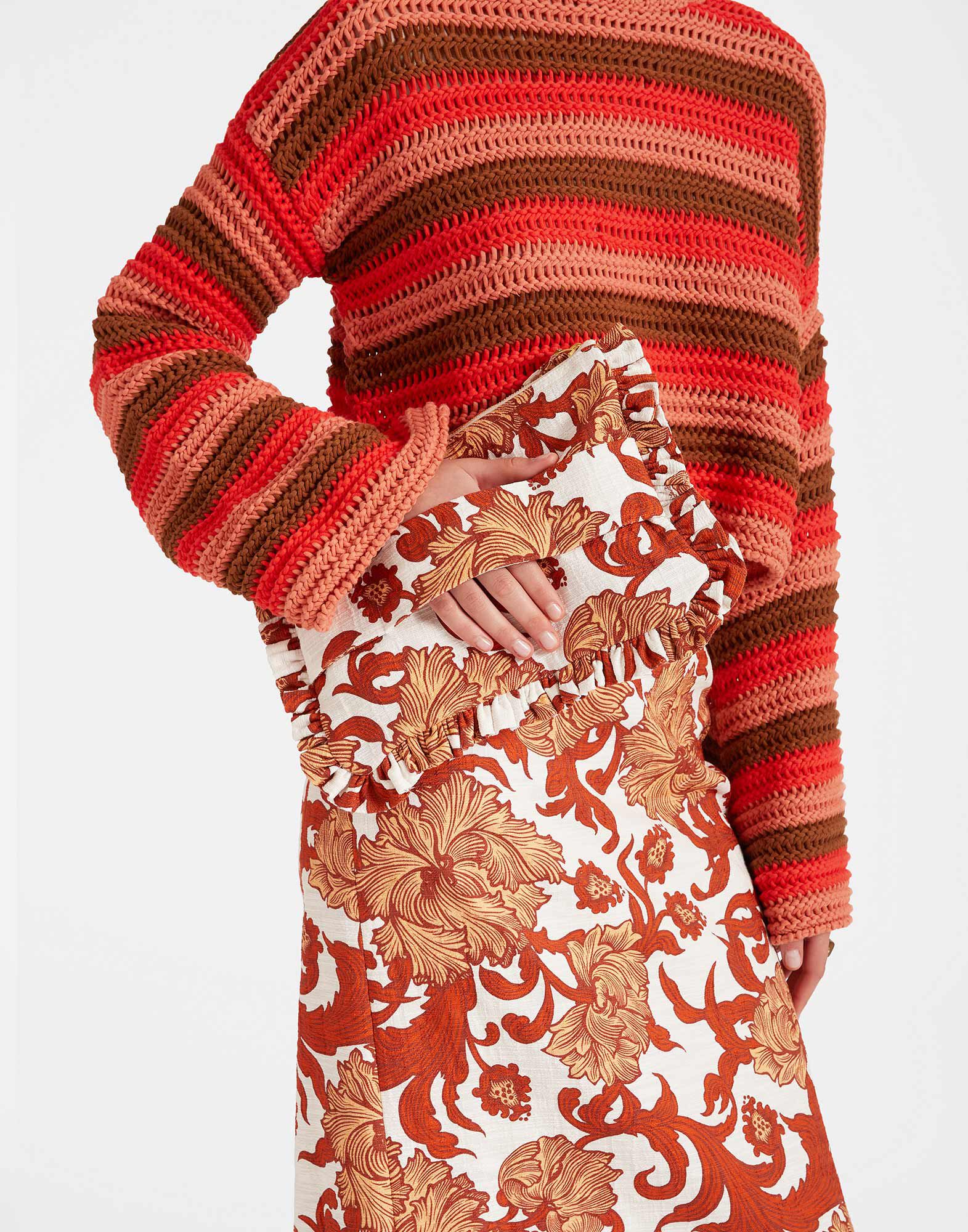 La DoubleJ Hand Pochette Reef White BAG0059COT005REE01WH01