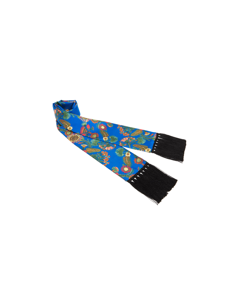 LaDoubleJ Flapper Tight Double Scarf LaDoubleJ Flapper Tight Double Scarf Thistle Blu SCA0015SIL001THI0002