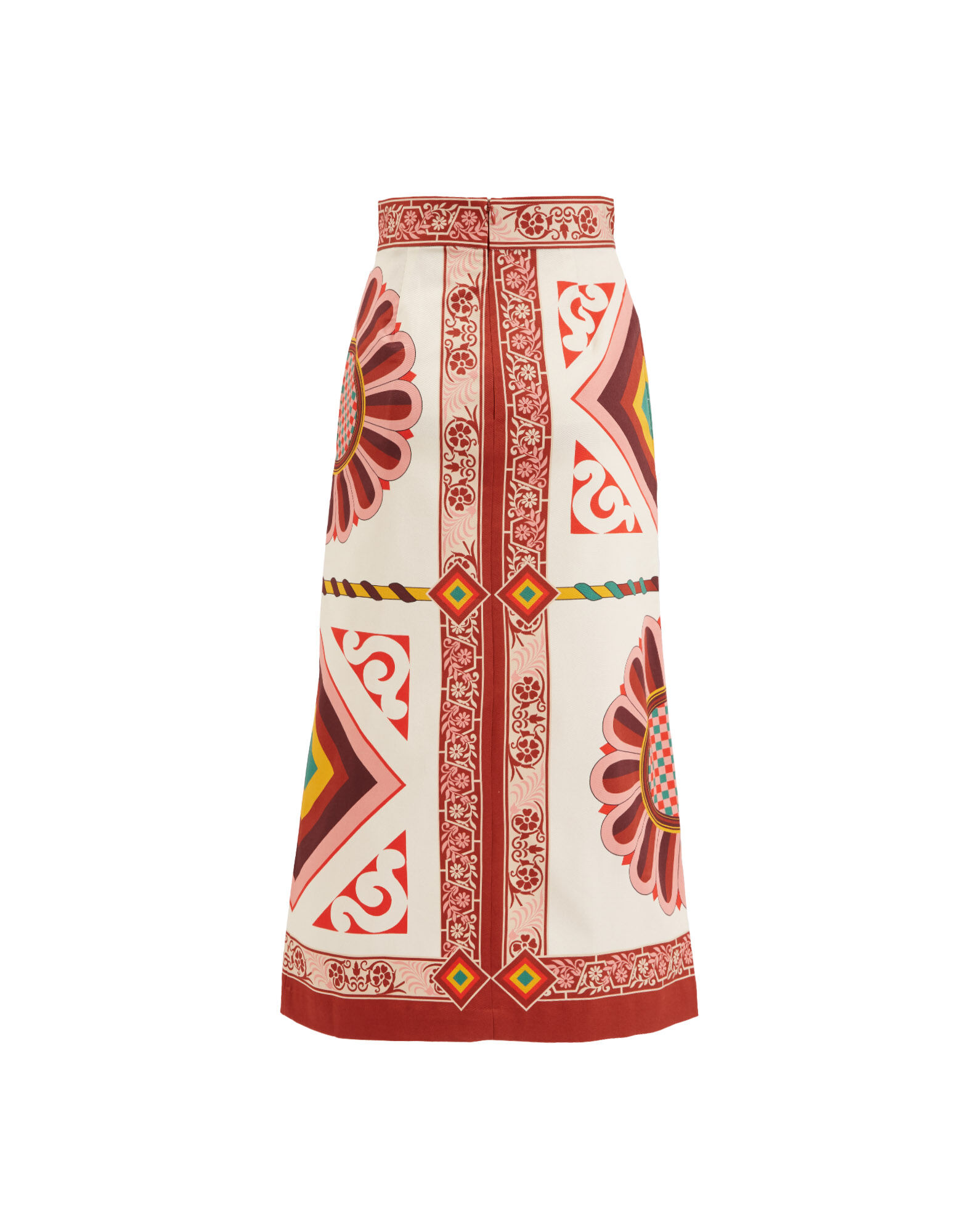 La DoubleJ Baia Skirt Macro Tiles Placed SKI0081COT037MAC01WH01