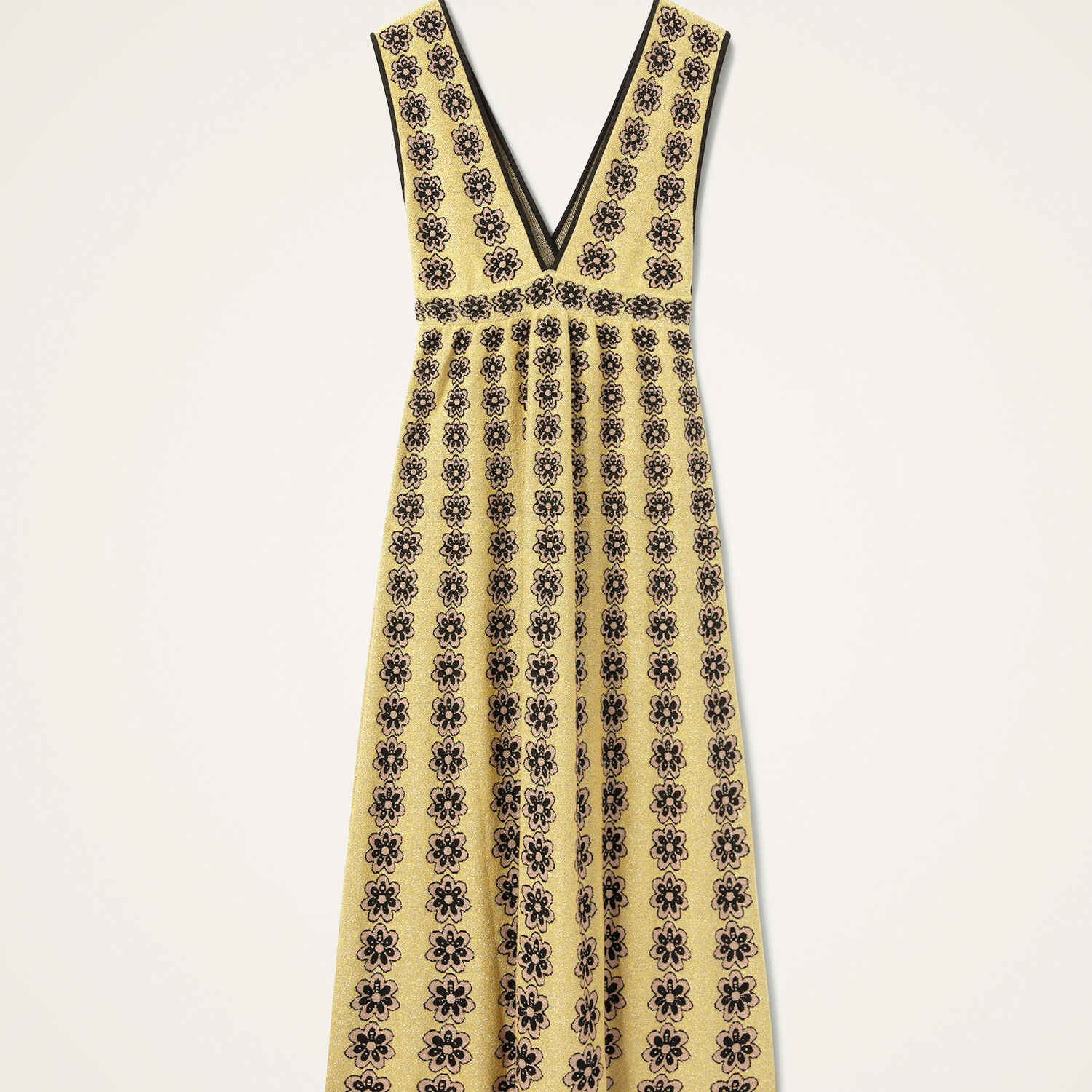 La Doublej La Double J Caper Floral-intarsia Knit Midi Dress In Multi