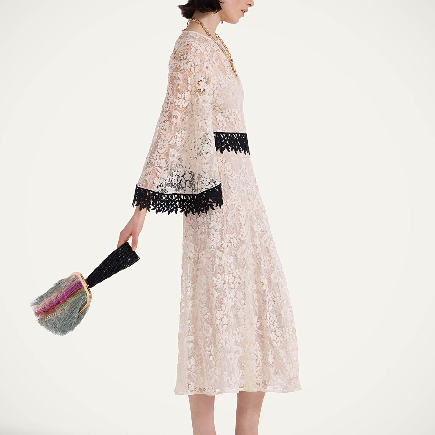 La Doublej Lacey Sorella Dress In Iris Ivory