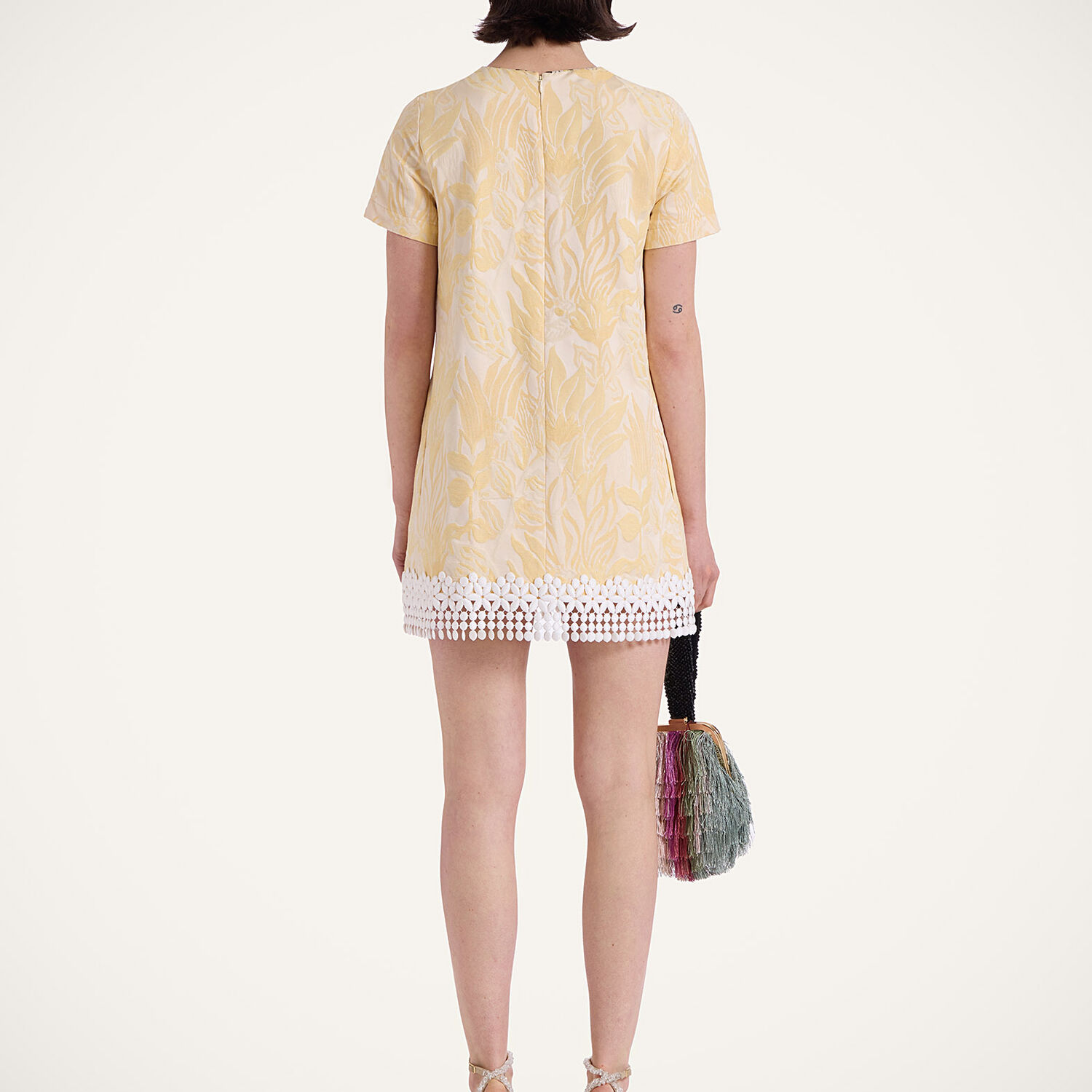 Shop La Doublej Mini Swing Dress In Iris Yellow