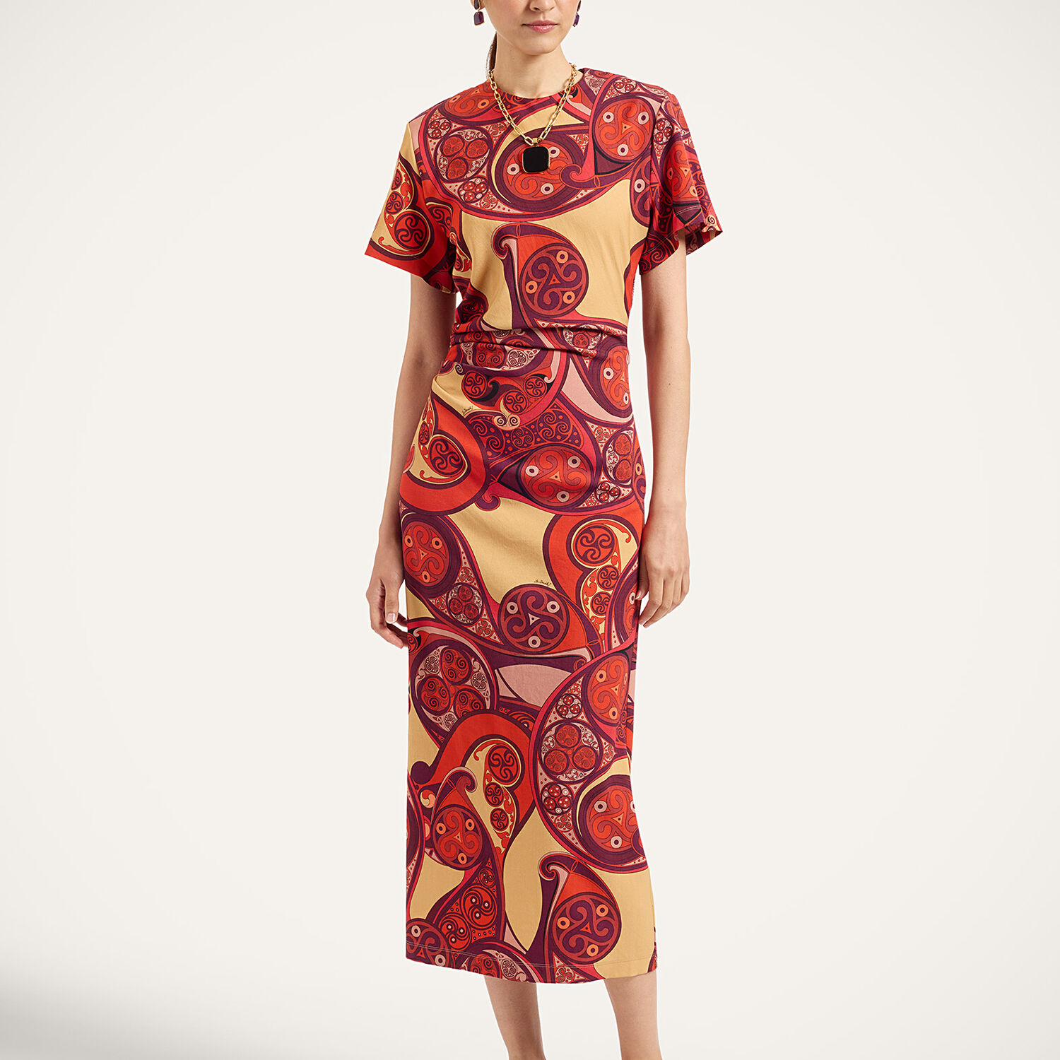 La Doublej Lela Dress In Alchemy Red