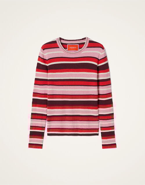 La DoubleJ Veneziana Top Multicolor Pink & Red PUL0272KNI154VA377RE01