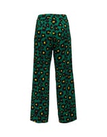 LaDoubleJ Cropped Anna Pants Flower Leopard Verde TRO0021VIS001FLL0002