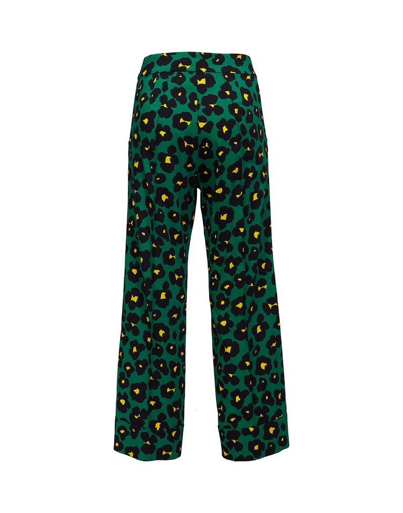 LaDoubleJ Cropped Anna Pants LaDoubleJ Cropped Anna Pants Flower Leopard Verde TRO0021VIS001FLL0002