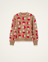 La DoubleJ Fun-Guy Sweater La DoubleJ Fun-Guy Sweater Camel & Red PUL0343KNI193VA449BR04