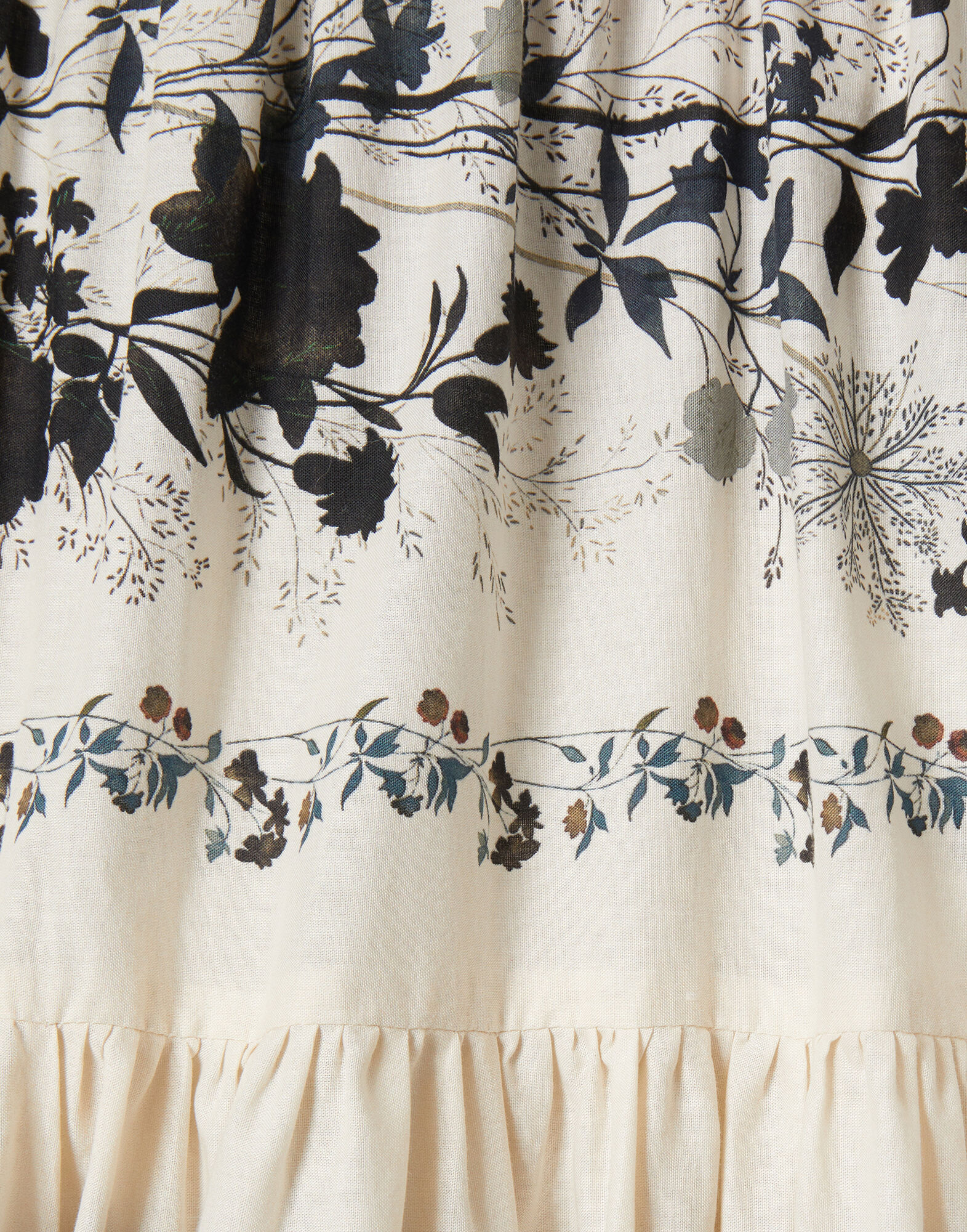 La DoubleJ Big Skirt Stilo Plac&eacute;e Ivory SKI0139COT056STI01WH04