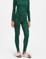 LaDoubleJ Leggings LaDoubleJ Leggings Flower Leopard Verde TRO0013JER005FLL0002