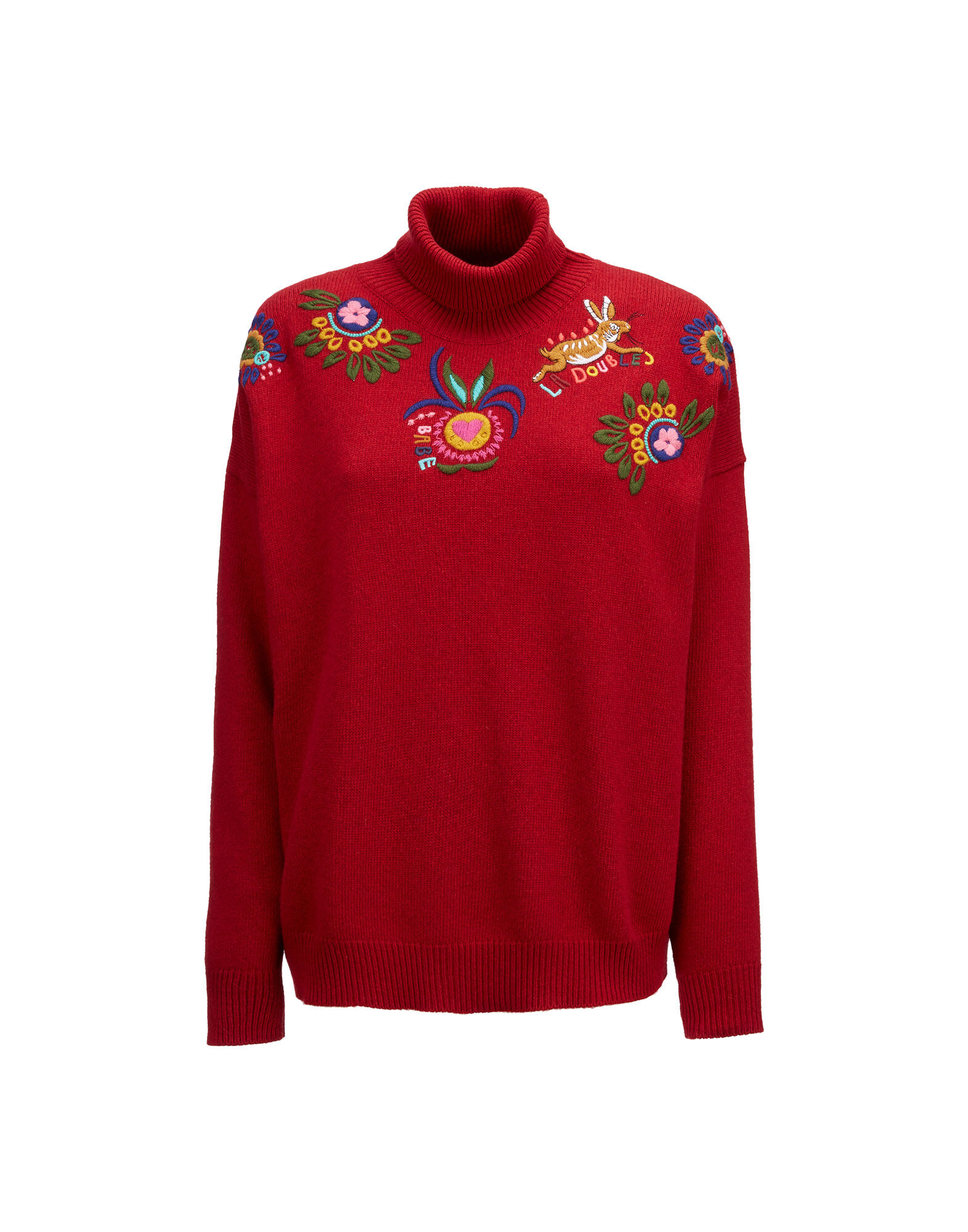 LaDoubleJ Boy Sweater Solid Red PUL0037KNI027RED0004