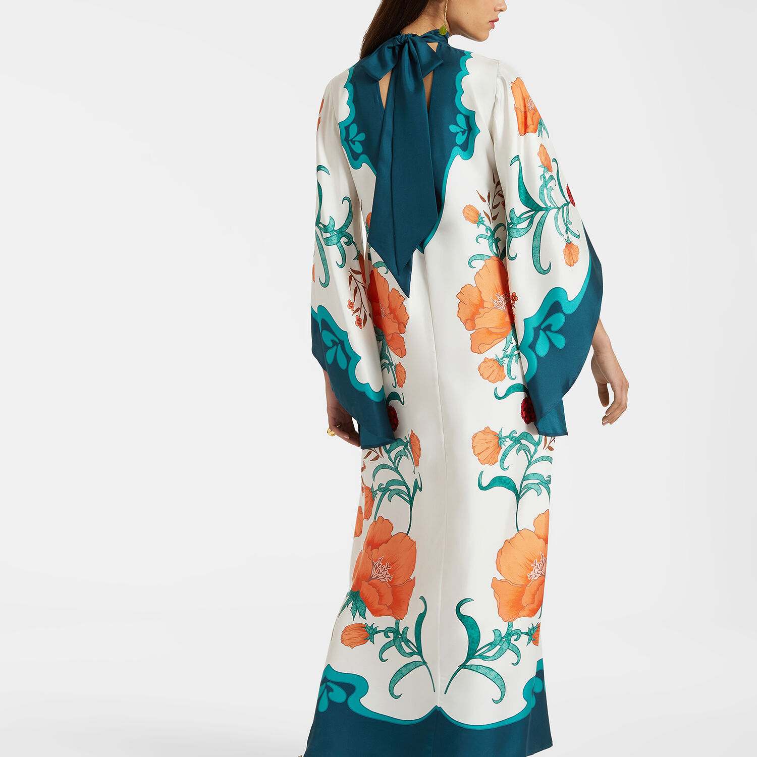 La Doublej Magnifico Midi Dress In Morpheus Placée Orange