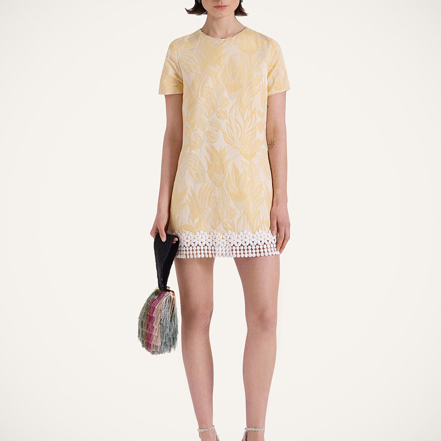 Shop La Doublej Mini Swing Dress In Iris Yellow