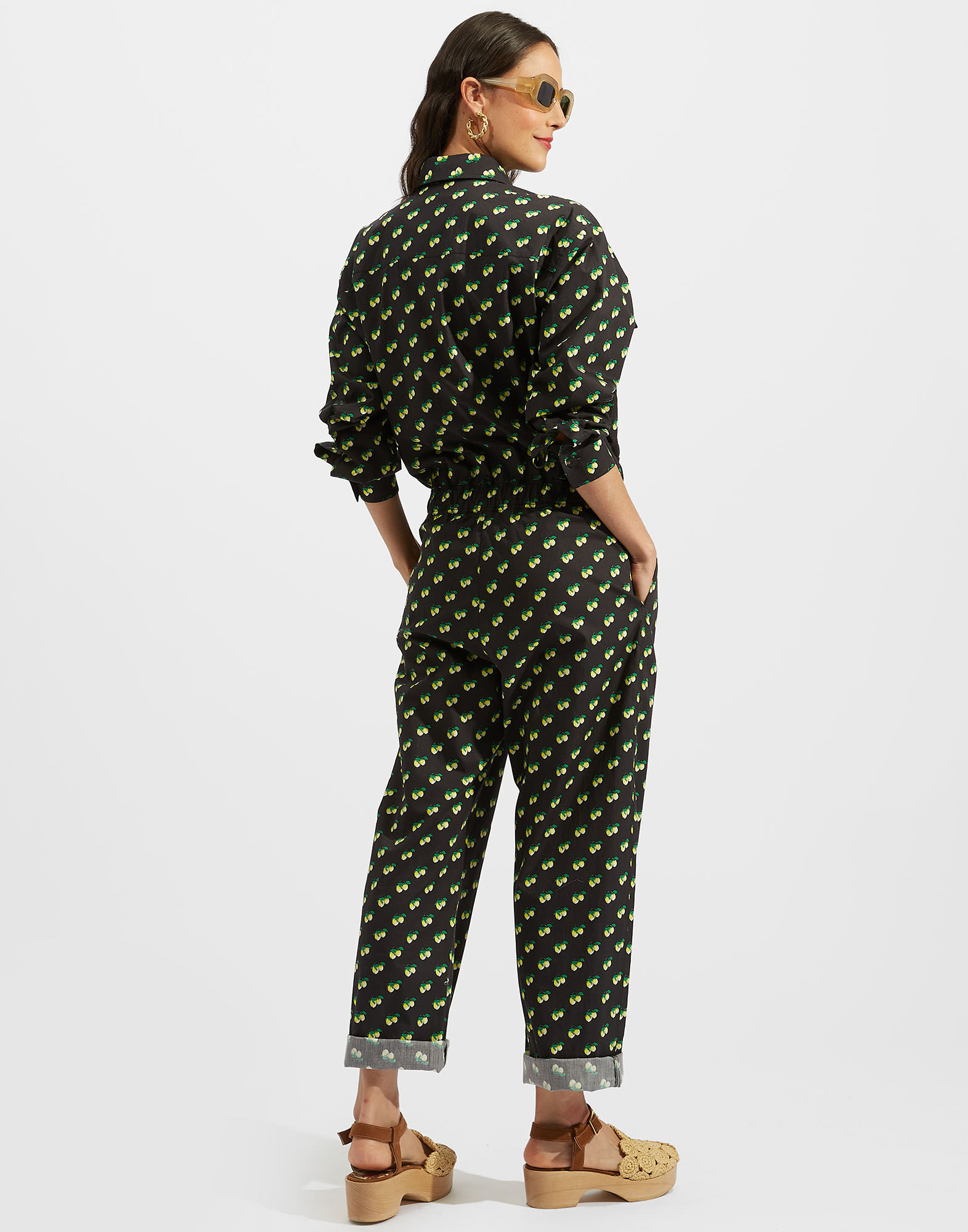 La DoubleJ Aviator Jumpsuit Limoncello DRE0489COT039LMN01BL01