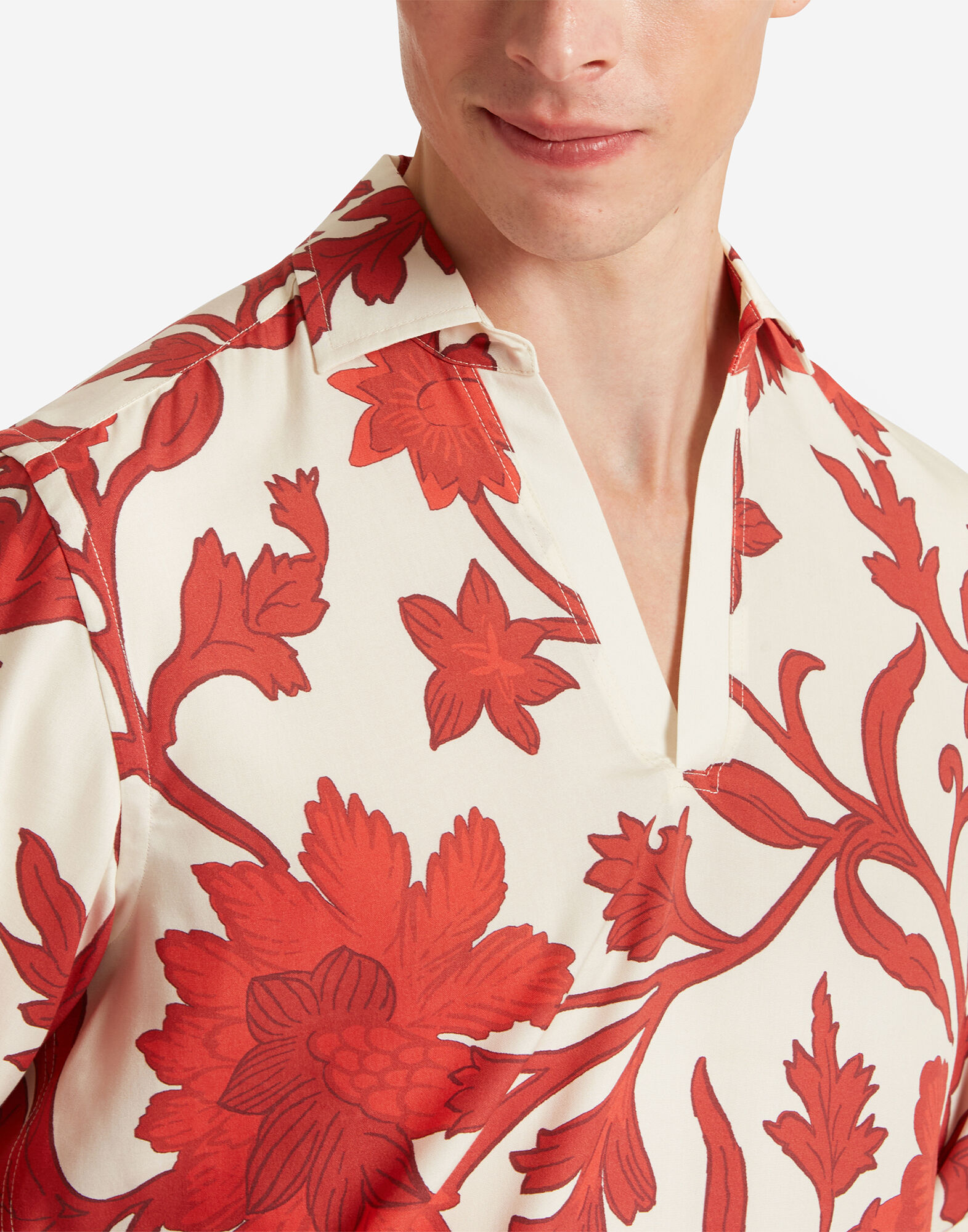 La DoubleJ Ridley Shirt Dragonflower Red SHI0119LYO001DRE01RE01