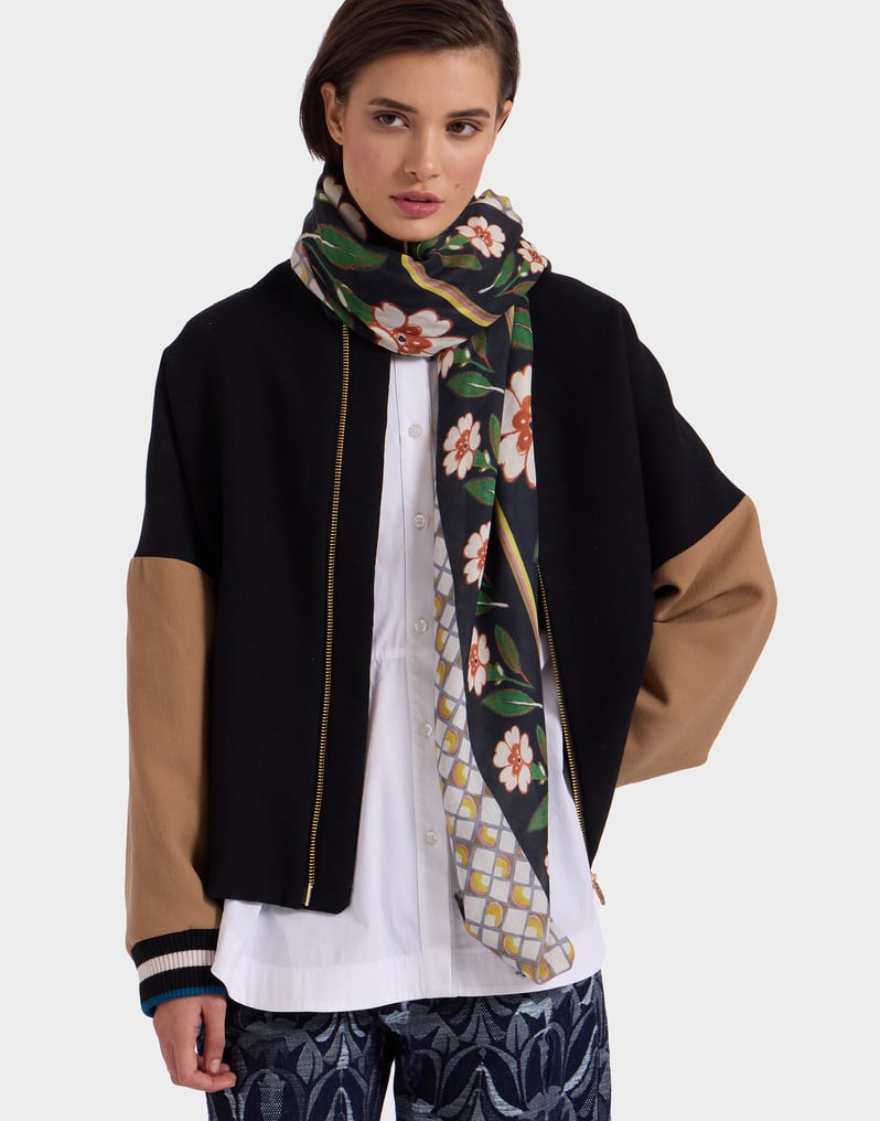 La DoubleJ Foulard 140 La DoubleJ Foulard 140 Mayfair Black SCA0060MOS001MAY01BL01