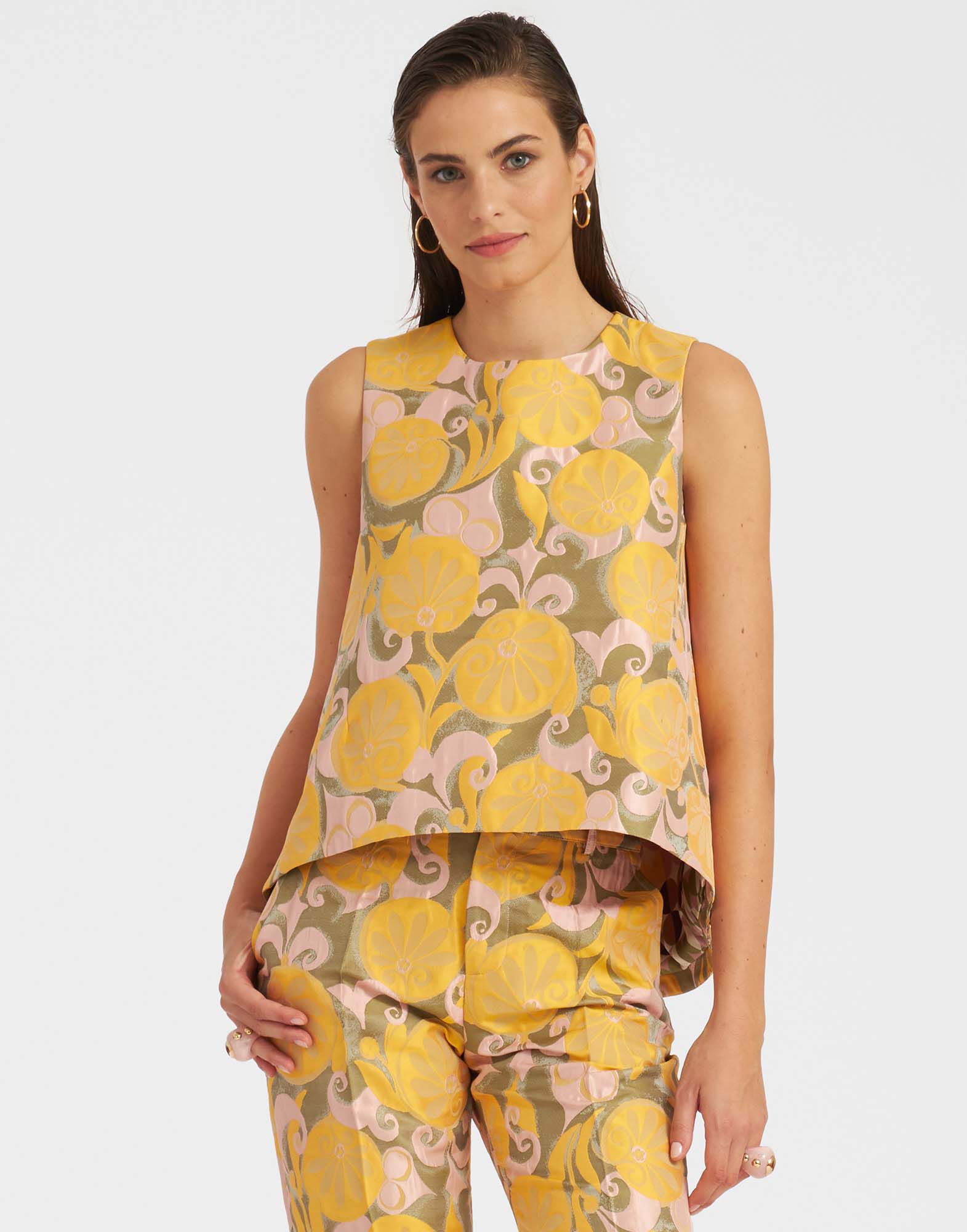 La DoubleJ La Scala Top Moonflower Yellow TOP0016JCQ047MOO02YE02