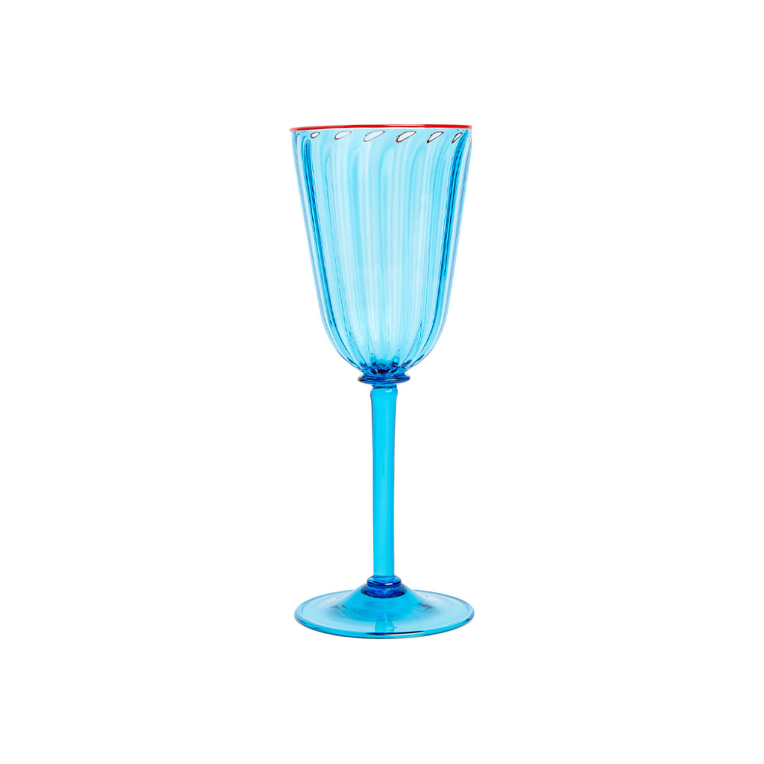 Shop La Doublej Wine Glasses Set Of 2 In Turquoise