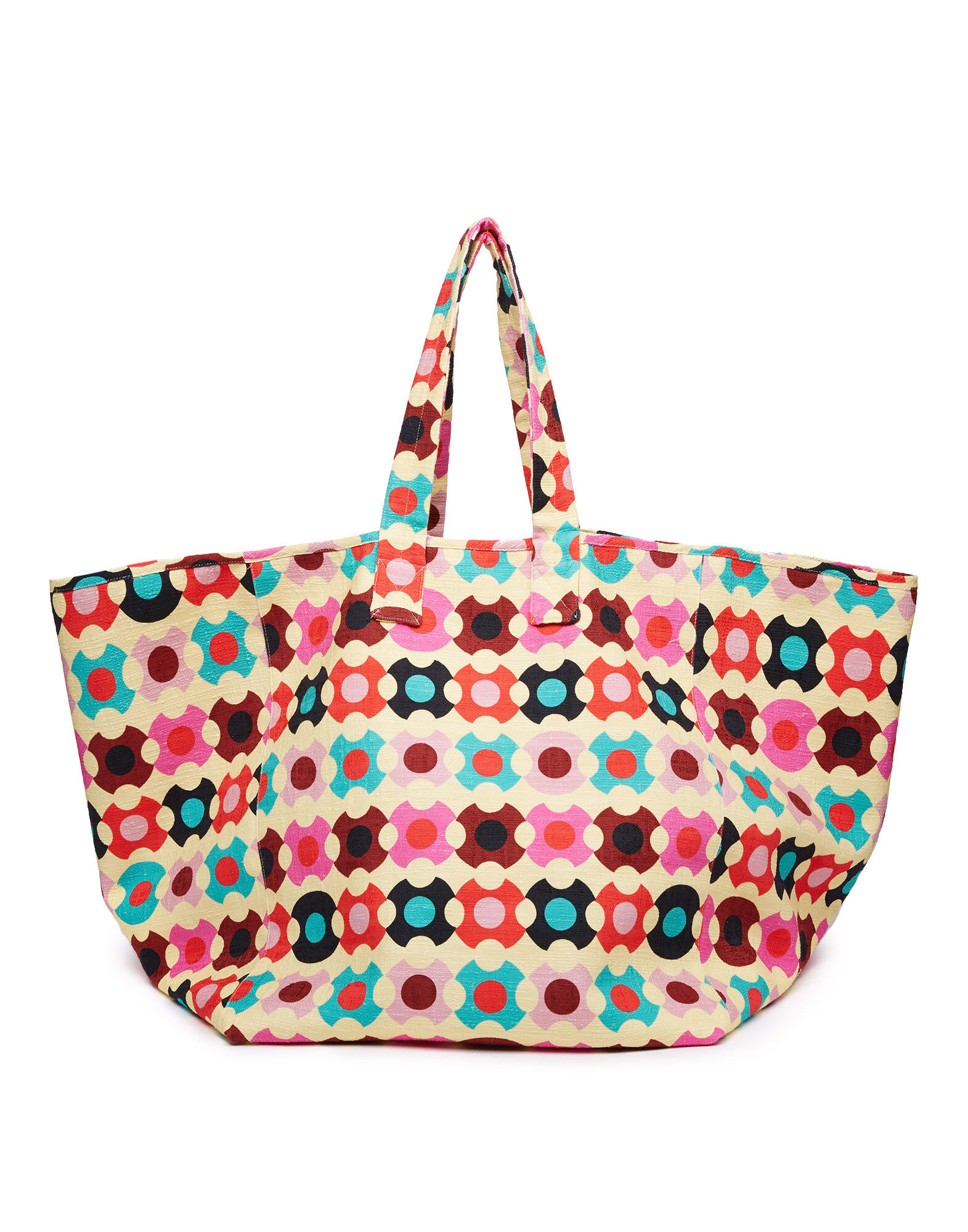 LaDoubleJ Reversible Tote Groovy Dot Giallo BAG0022COT005GRO0003