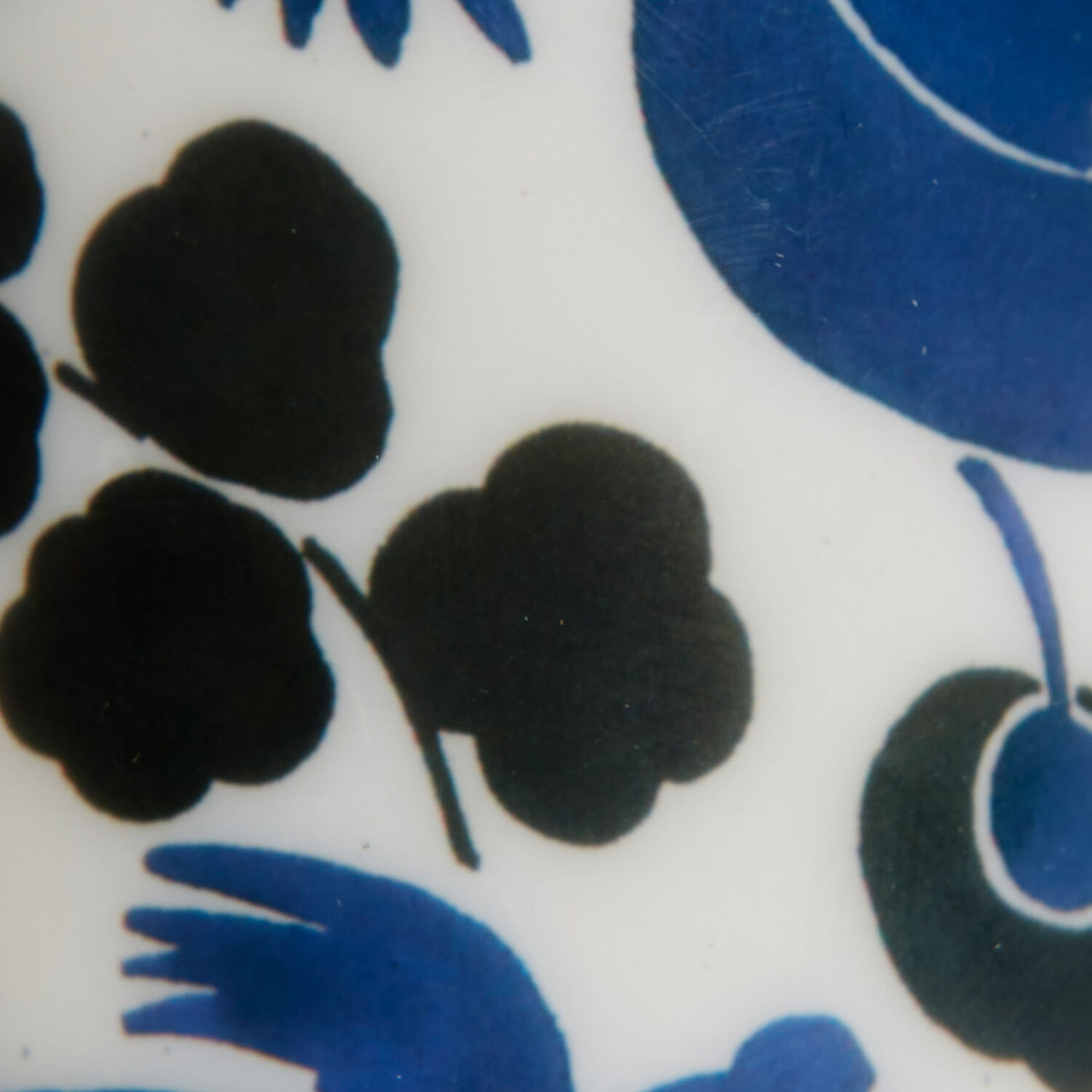 La Doublej Wild Bird Printed Pillar Candle In Wildbird Blue