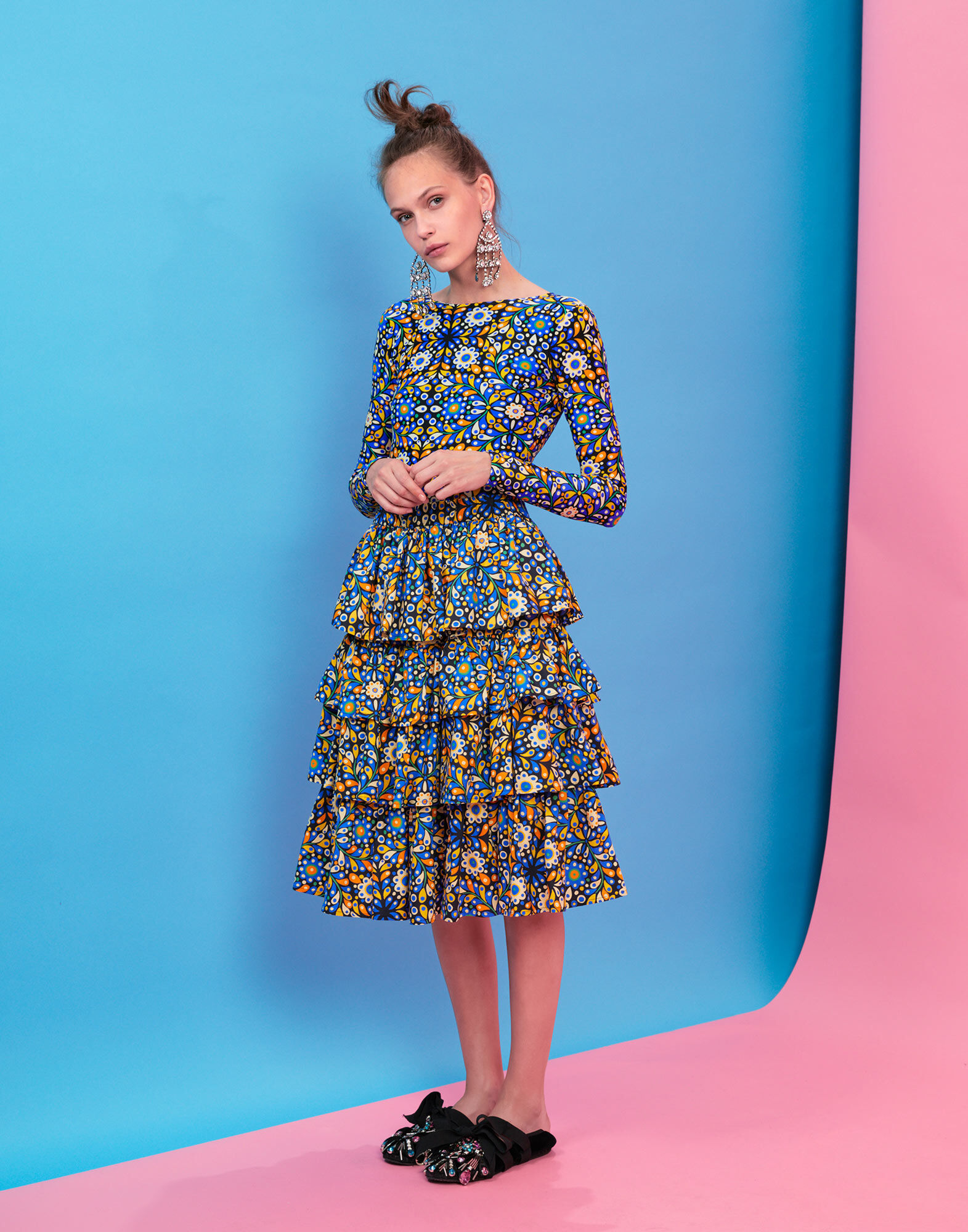 LaDoubleJ Big Mama Skirt Confetti Blu SKI0015COT001CON0002