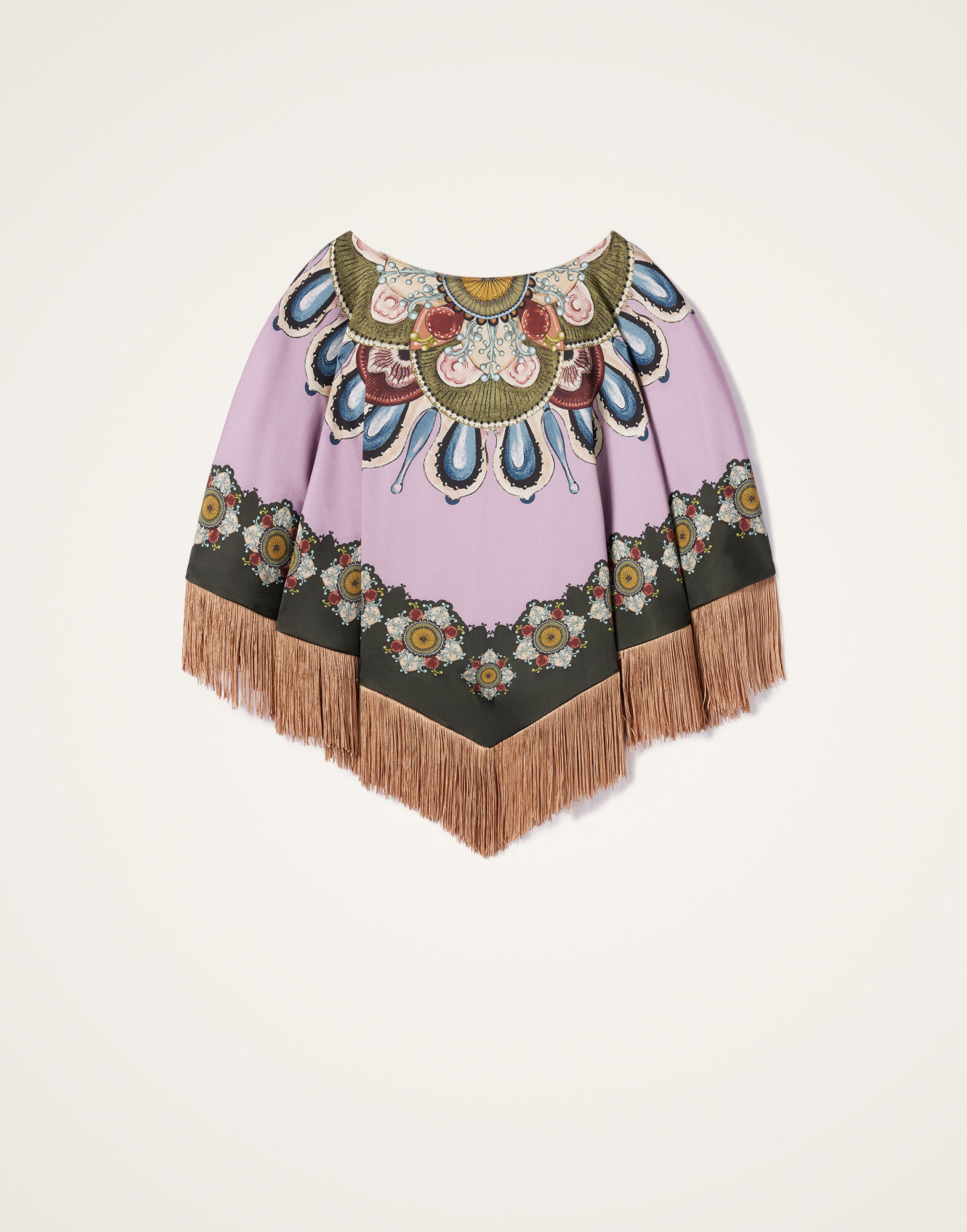 La DoubleJ Reversible Mini Poncho Nucleus Plac&eacute;e Off White SCA0077VIS011NUC06WH05