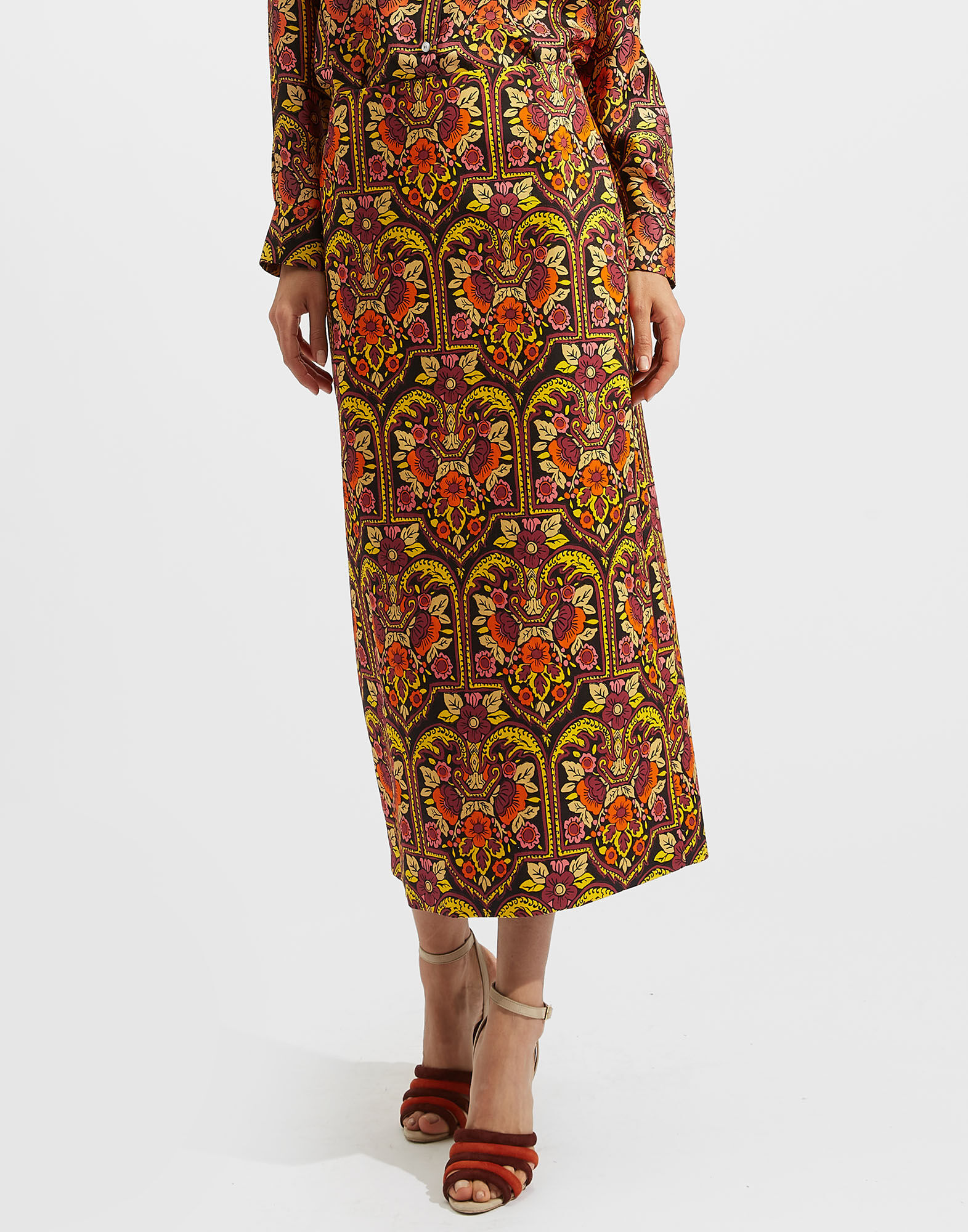 La DoubleJ Pencil Skirt Corte SKI0011COT006CRT01BL01