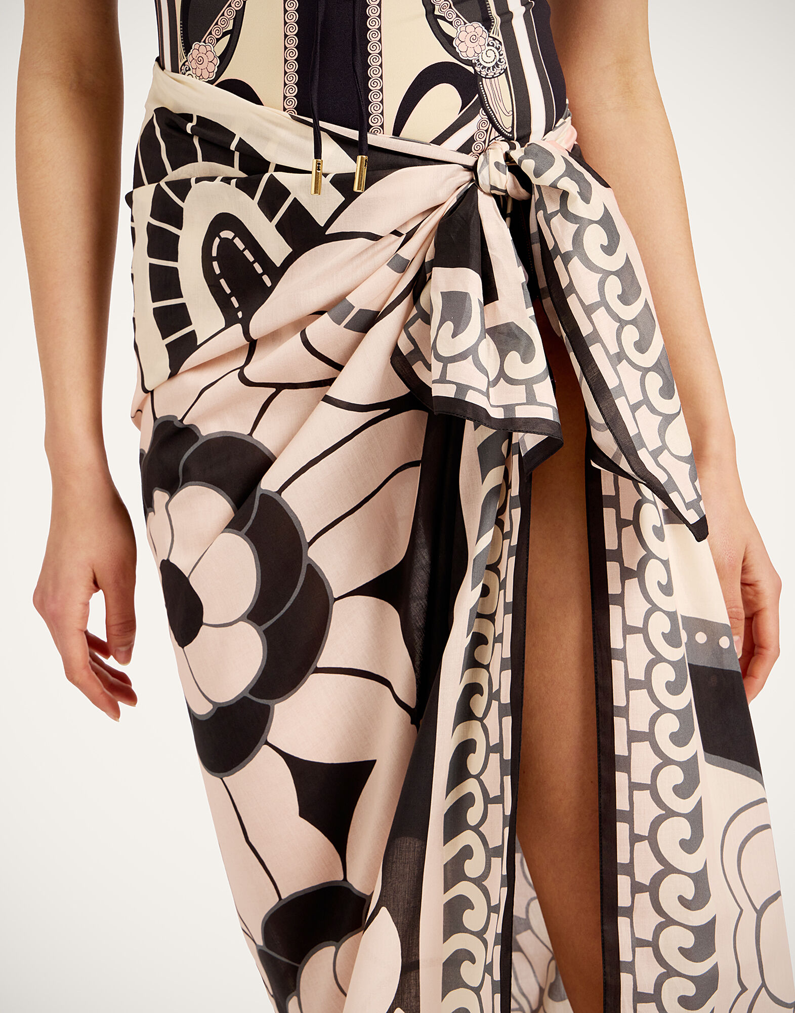 La DoubleJ Pareo Ambrosia Plac&eacute;e Pale Pink SCA0051COT003AMB03PI02