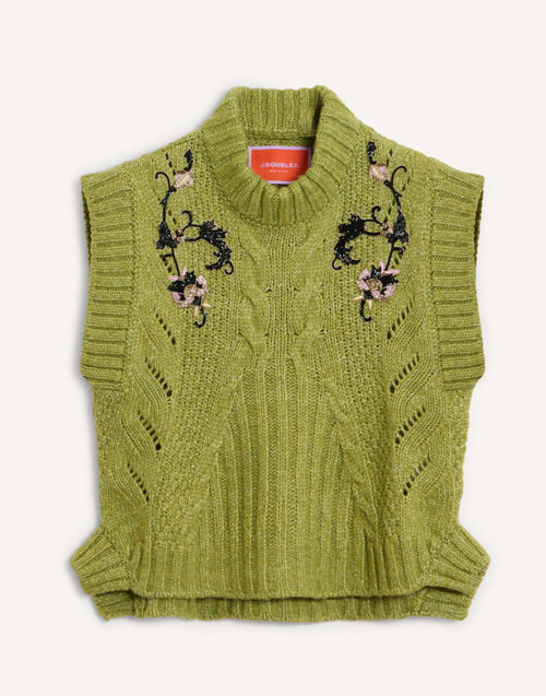 La DoubleJ Cameo Vest Solid Light Green PUL0405KNI215SOLIDGR01