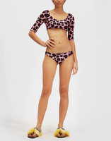 LaDoubleJ Portofino Top LaDoubleJ Portofino Top Flower Leopard Rosa SWI0015LYC001FLL0003