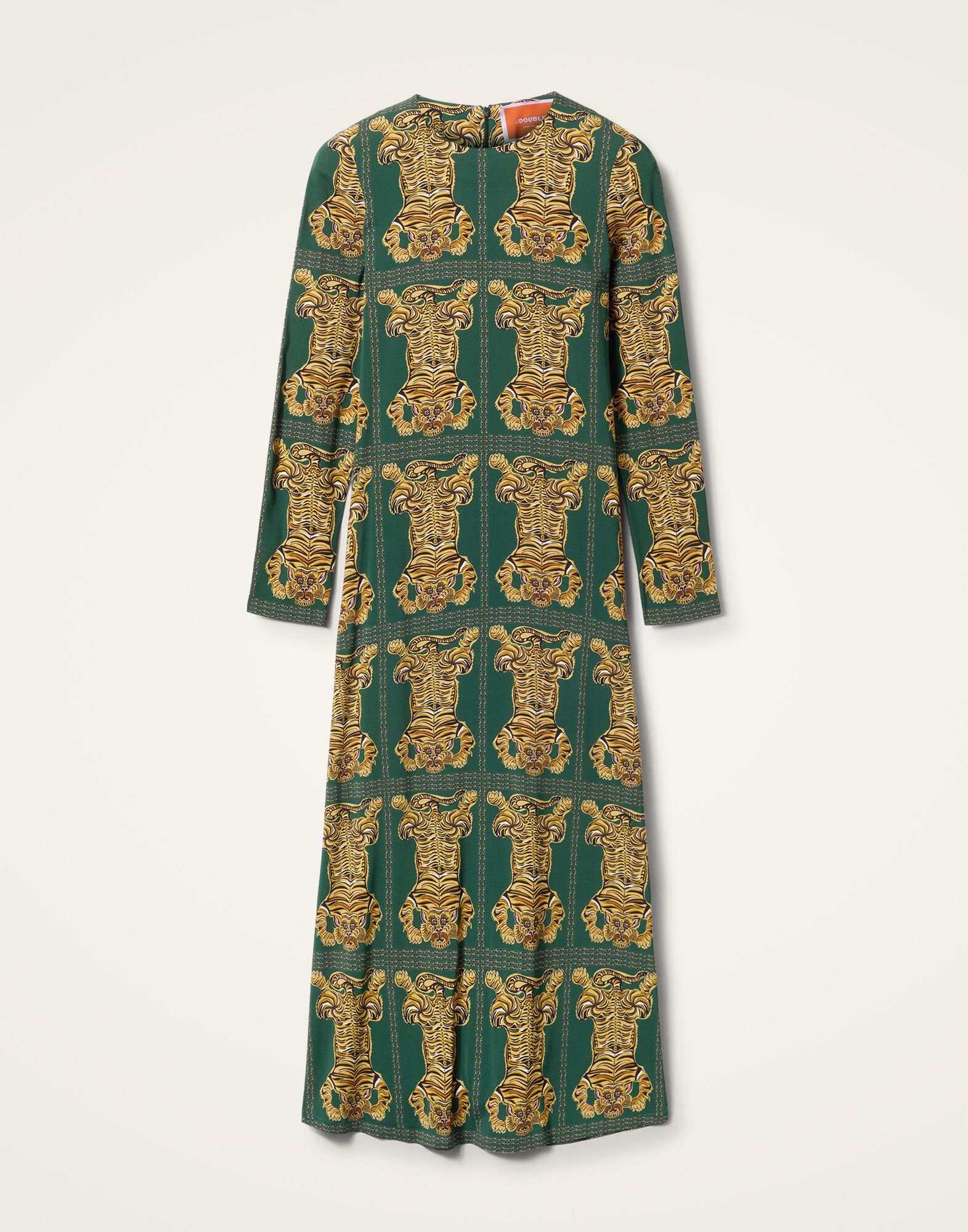 La DoubleJ Long Sleeve Swing Dress Tiger Tiles DRE0184VIS001TIG0002